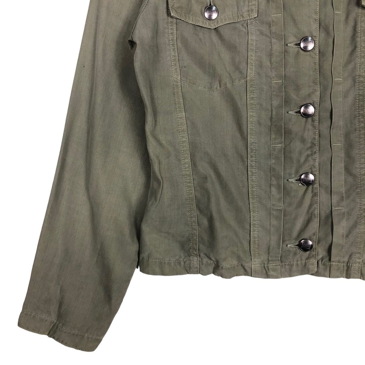 Marithe + Francois Girbaud 🔥Vtg Chore Cropped Biker Jacket Marithe Girbaud Francois Size US M / EU 48-50 / 2 - 4 Thumbnail