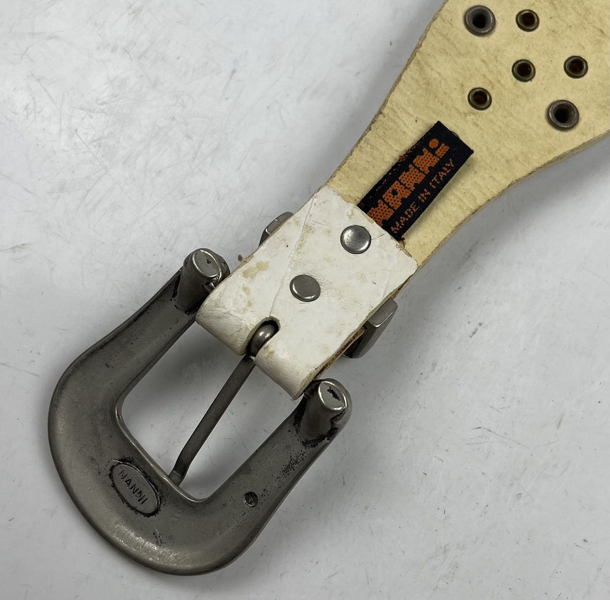 Japanese Brand rare designs nanni studded leather belt made in italy tc31 Size 34 - 10 Thumbnail