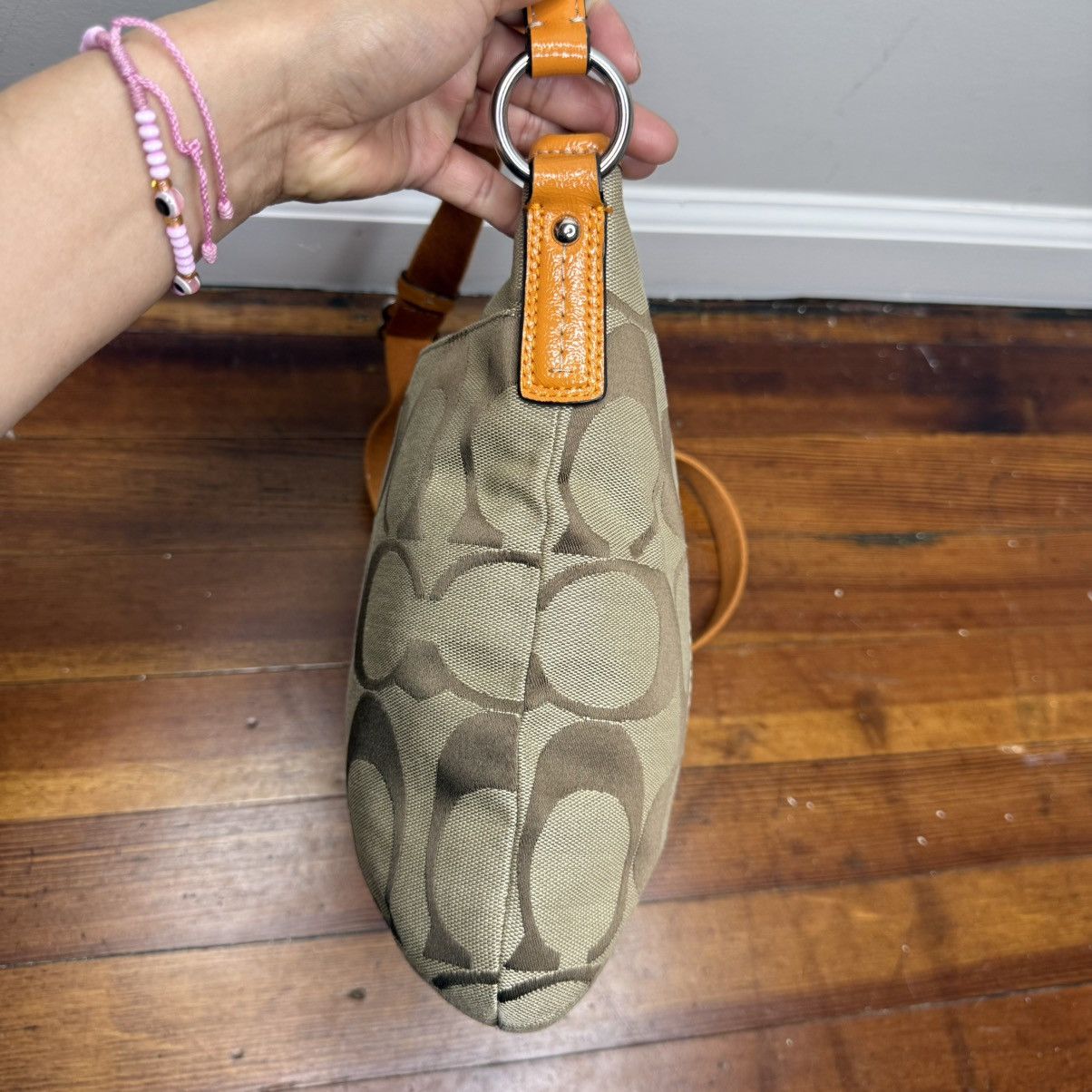 Coach Coach Khaki Signature Crossbody with Orange Trim Size ONE SIZE - 4 Thumbnail
