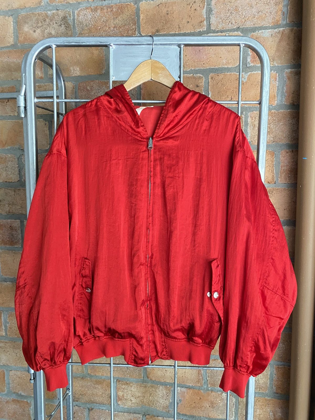 MICHIKO Red Reversible Hoodie Jacket