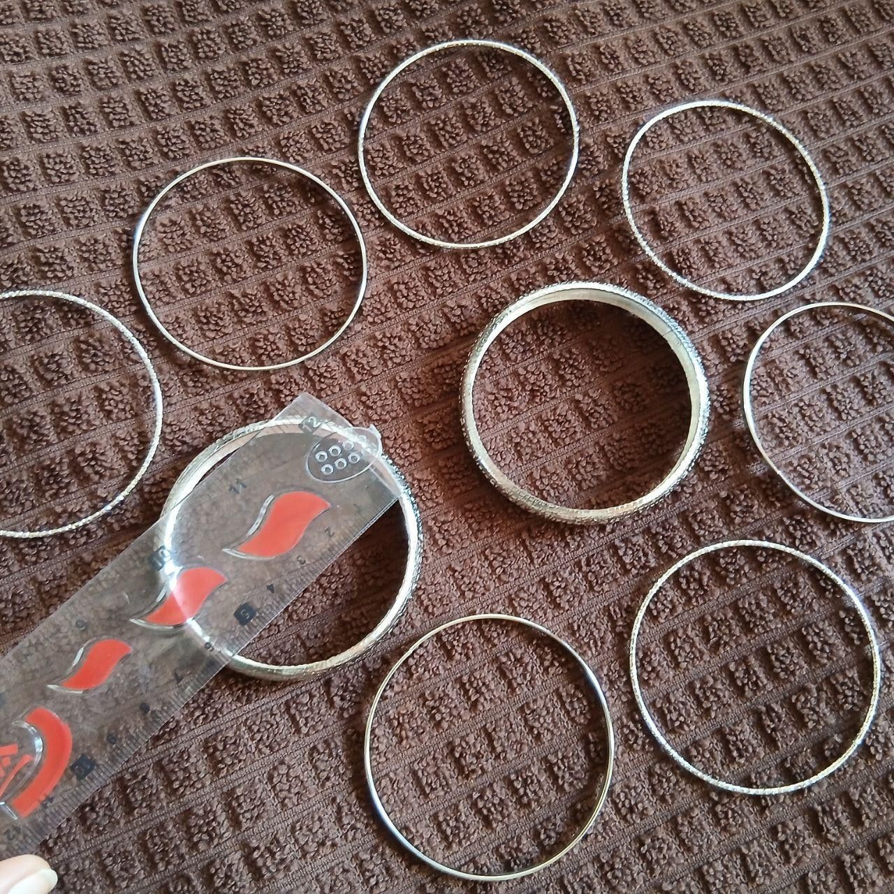 Other Y2K 9PC Metal Bangles Bracelet Size ONE SIZE - 5 Thumbnail