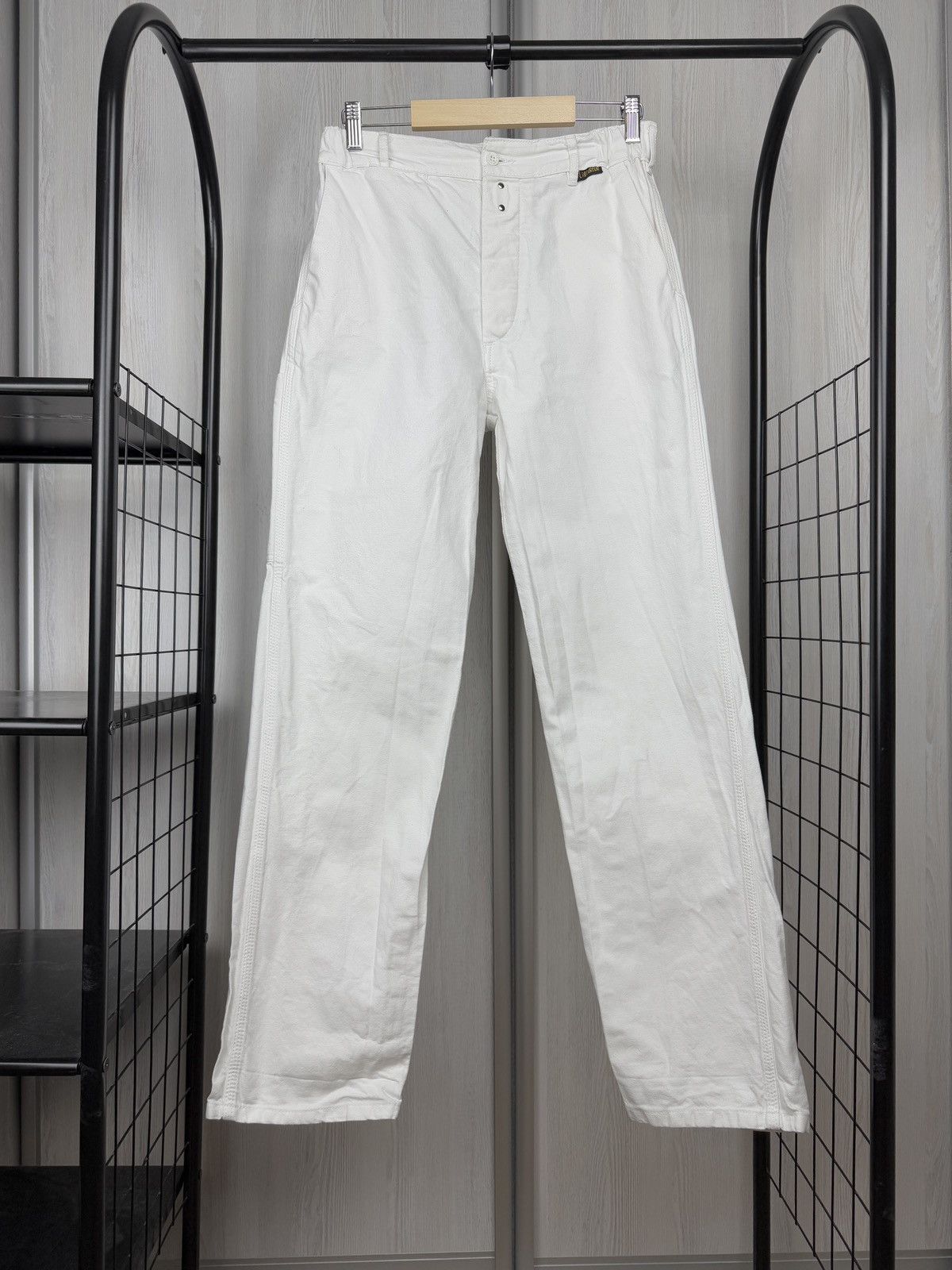 Le Laboureur Le Laboureur Vintage White French Work cotton pants size 40 Size US 30 / EU 46 - 1 Thumbnail