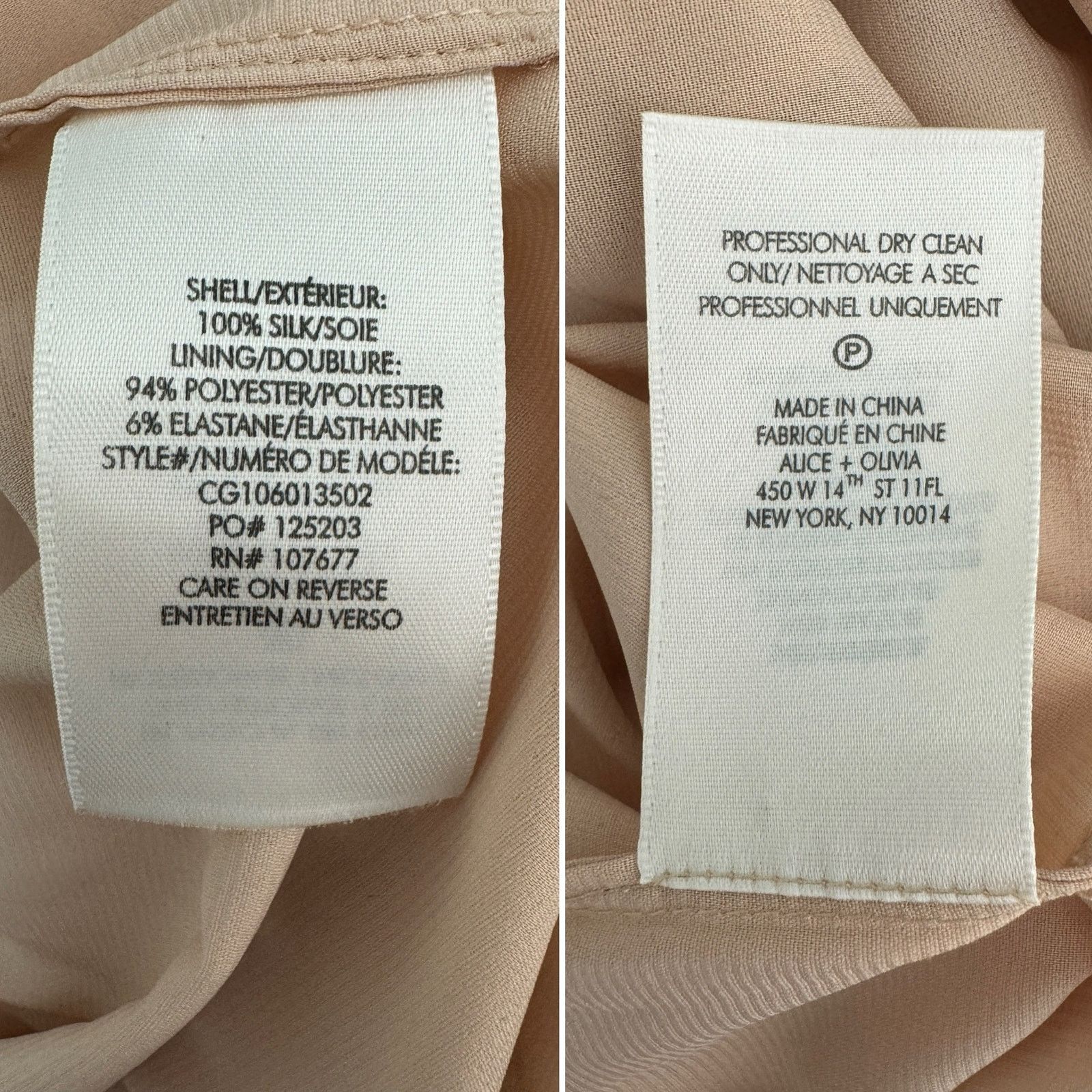 Alice + Olivia Alice and Olivia Rya Nude Silk Sheer Draped Maxi Dress sz 10 Size L / US 10 / IT 46 - 8 Thumbnail