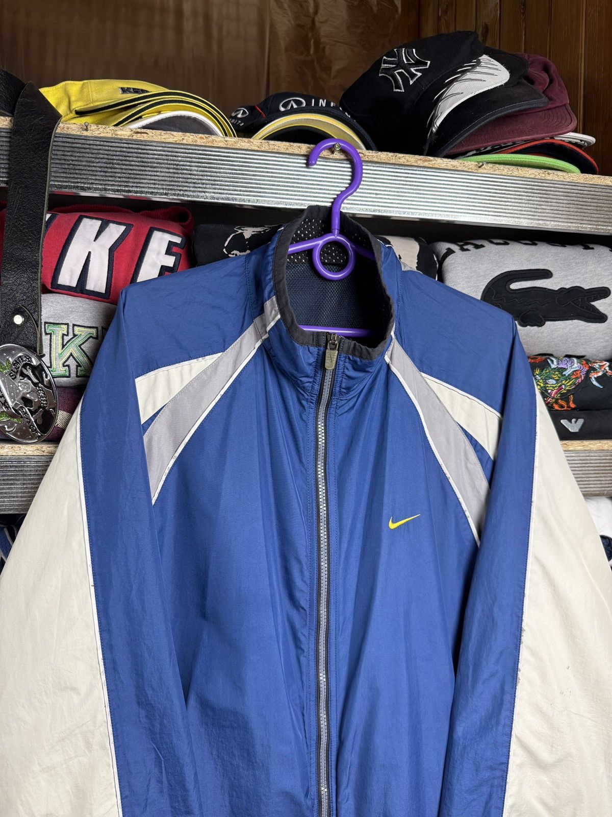 Nike NIKE Vintage Full Zip Light Nylon Jacket Navy Size US XL / EU 56 / 4 - 3 Thumbnail