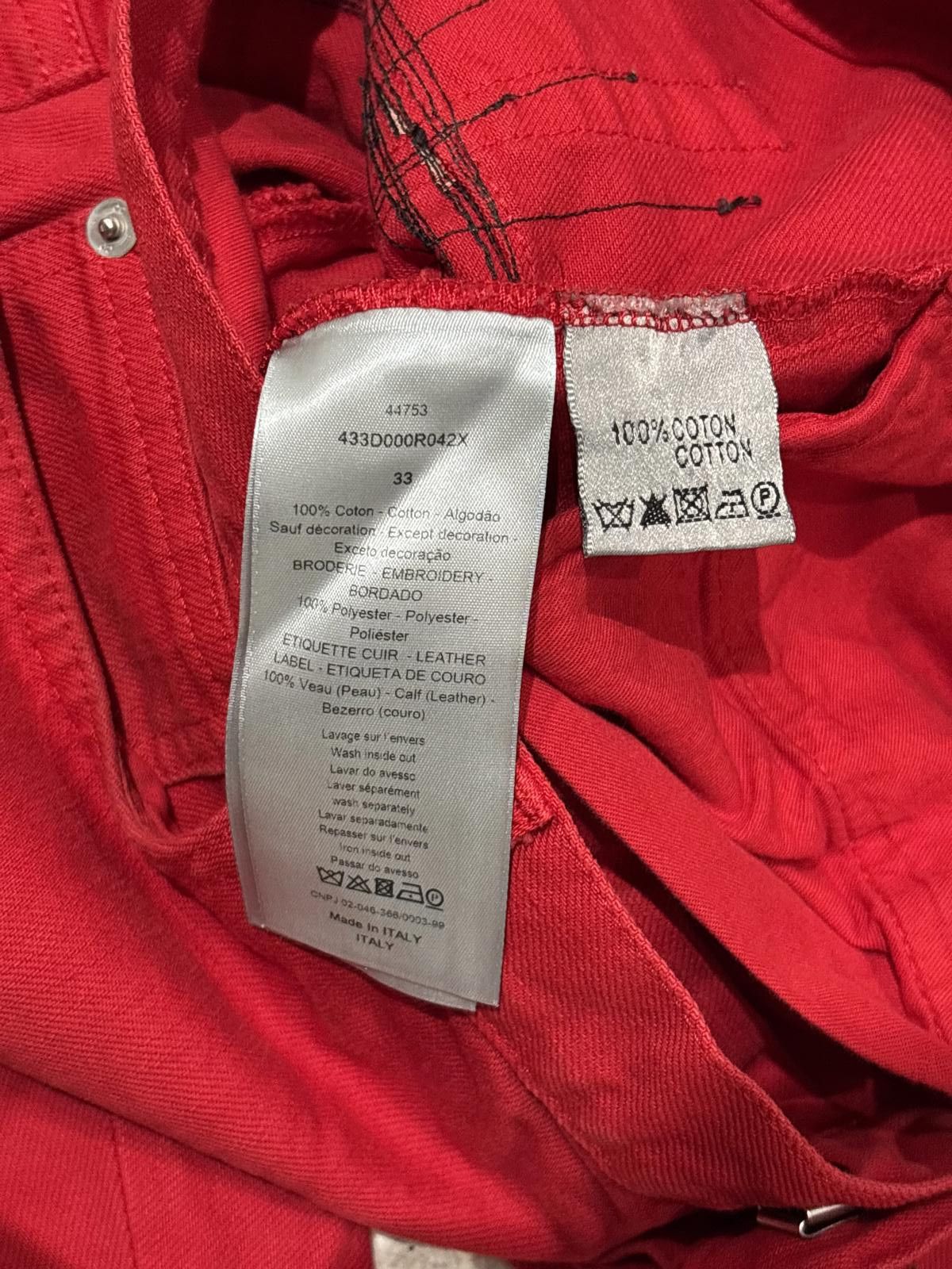 Dior Dior Homme Red Stitch Denim Size US 33 - 6 Thumbnail