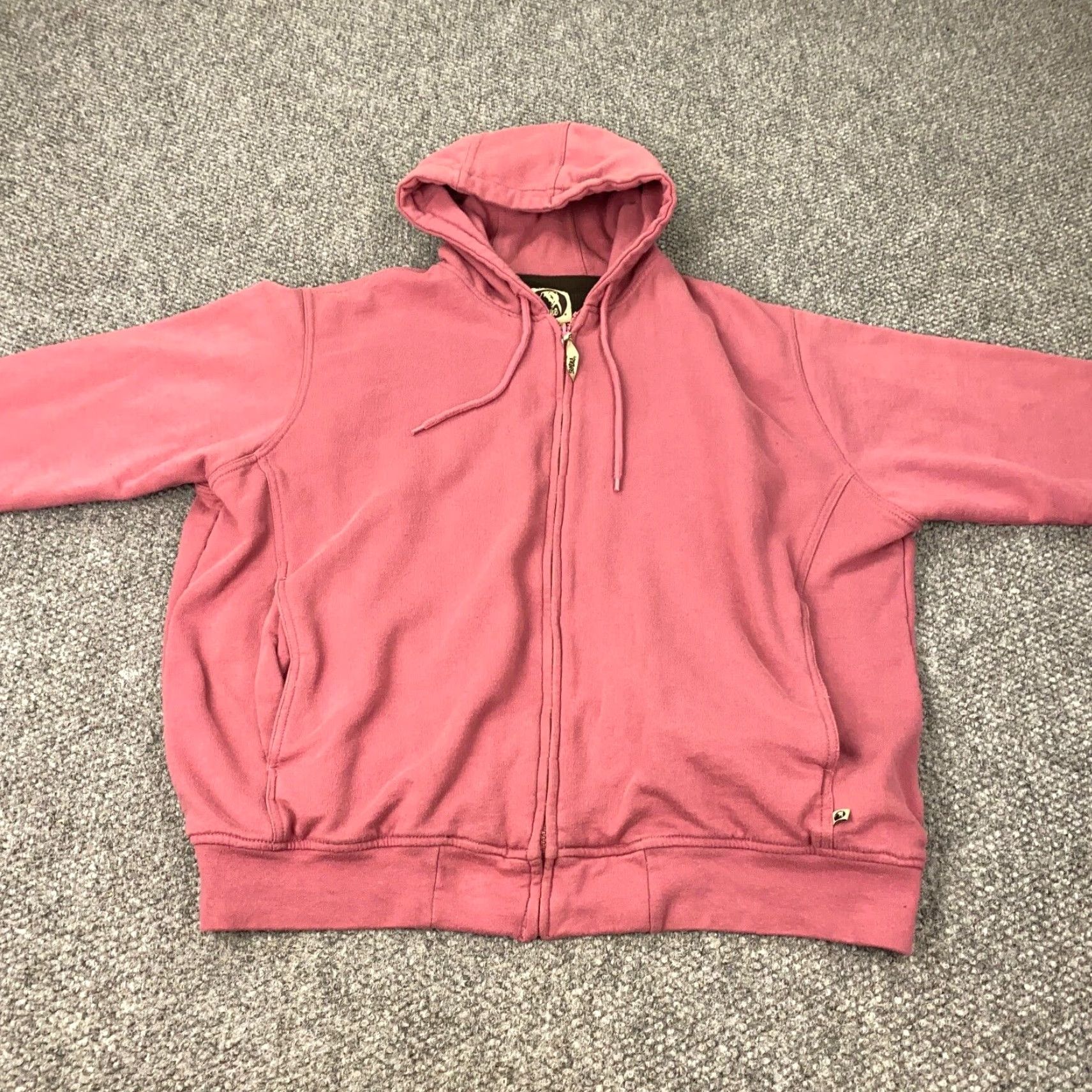Vintage Berne Hoodie Womens Size 2XL Red Thermal Waffle-knit Lining Zip Knit Activewear Casual Pullover Hooded Lined Womens 2XL Red Knit Size XXL / US 16-18 / IT 52-54 - 2 Thumbnail