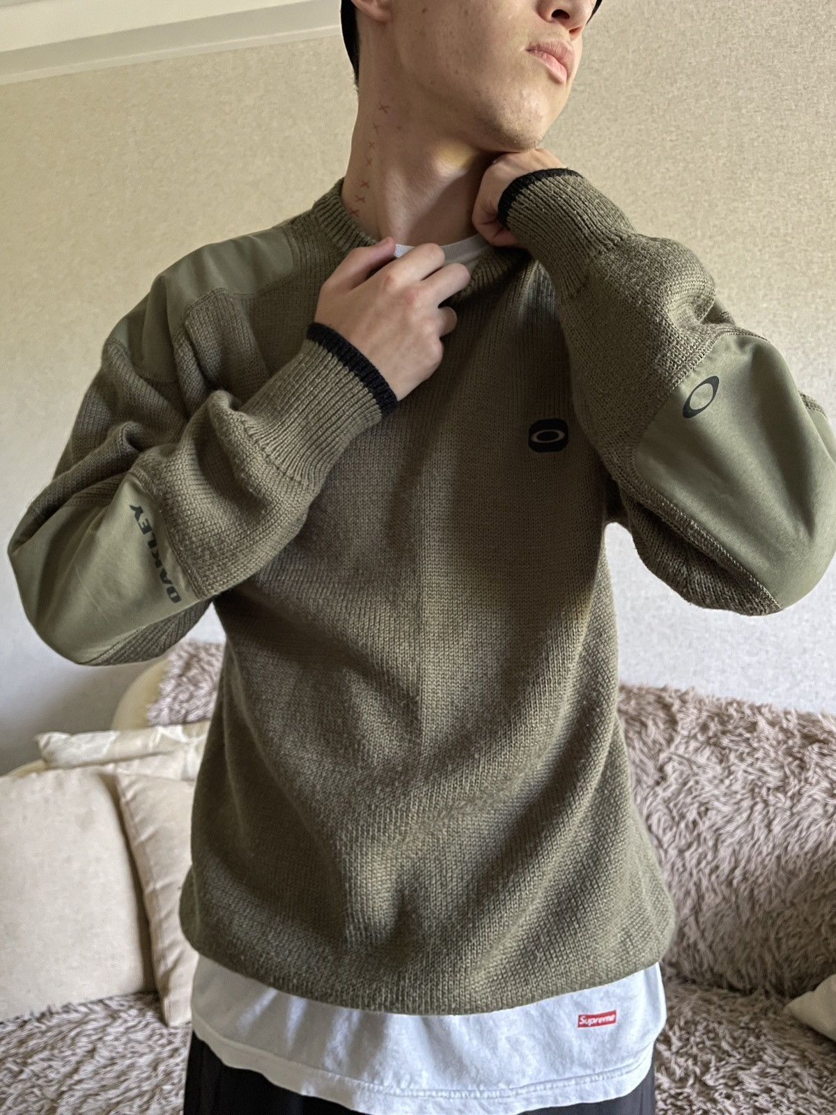 Oakley ☠️ OAKLEY 00s Nylon-Knitted Logo Knitwear Sweater M Size US M / EU 48-50 / 2 - 3 Thumbnail