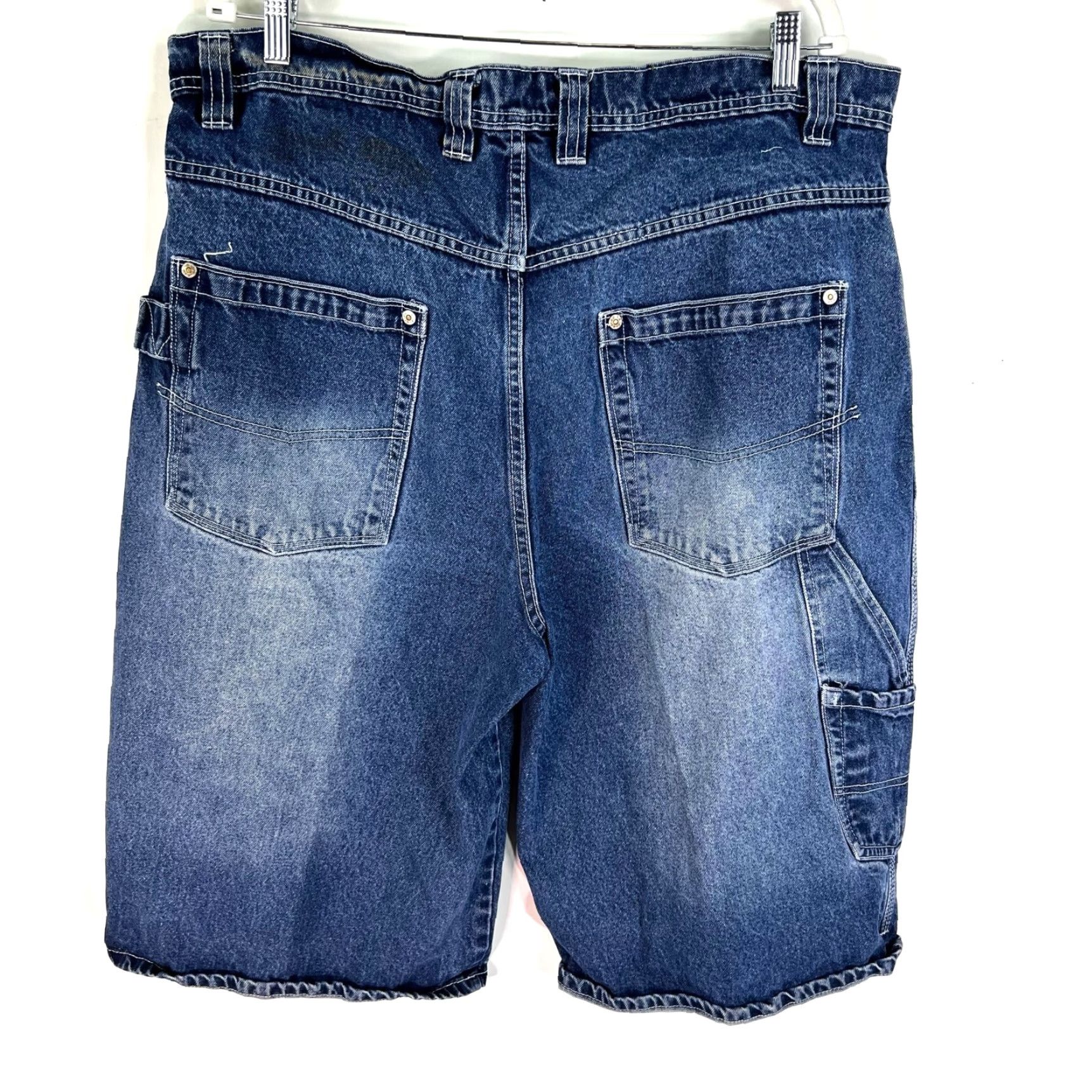Vintage Evolution Denim Cargo Shorts Mens Size 40 Blue Regular 15in Inseam Cargo Pocket 90s Mens Size US 40 / EU 56 - 5 Thumbnail