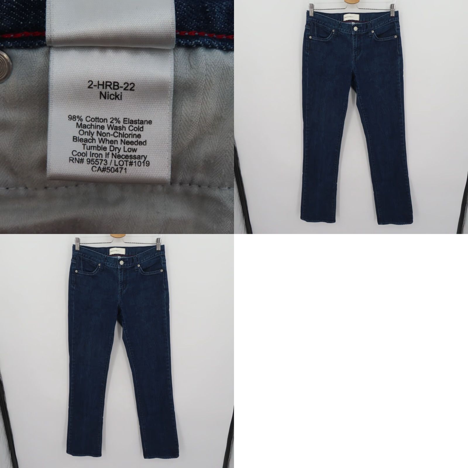 Denime Paper Denim & Cloth Jeans Women 8 Nicki Bootcut Straight Dark Wash Blue Denim 5-Pocket Style Size 30" / US 8 / IT 44 - 8 Thumbnail