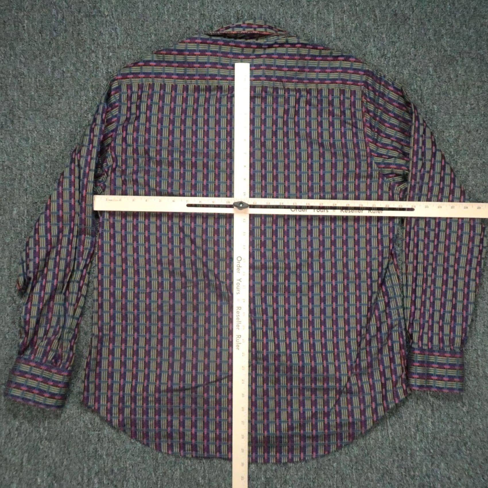 Robert Graham Robert Graham Shirt Mens XL Purple Abstract Geometric Flip Cuff Colorful Long Sleeve Button-Up Size US XL / EU 56 / 4 - 6 Thumbnail