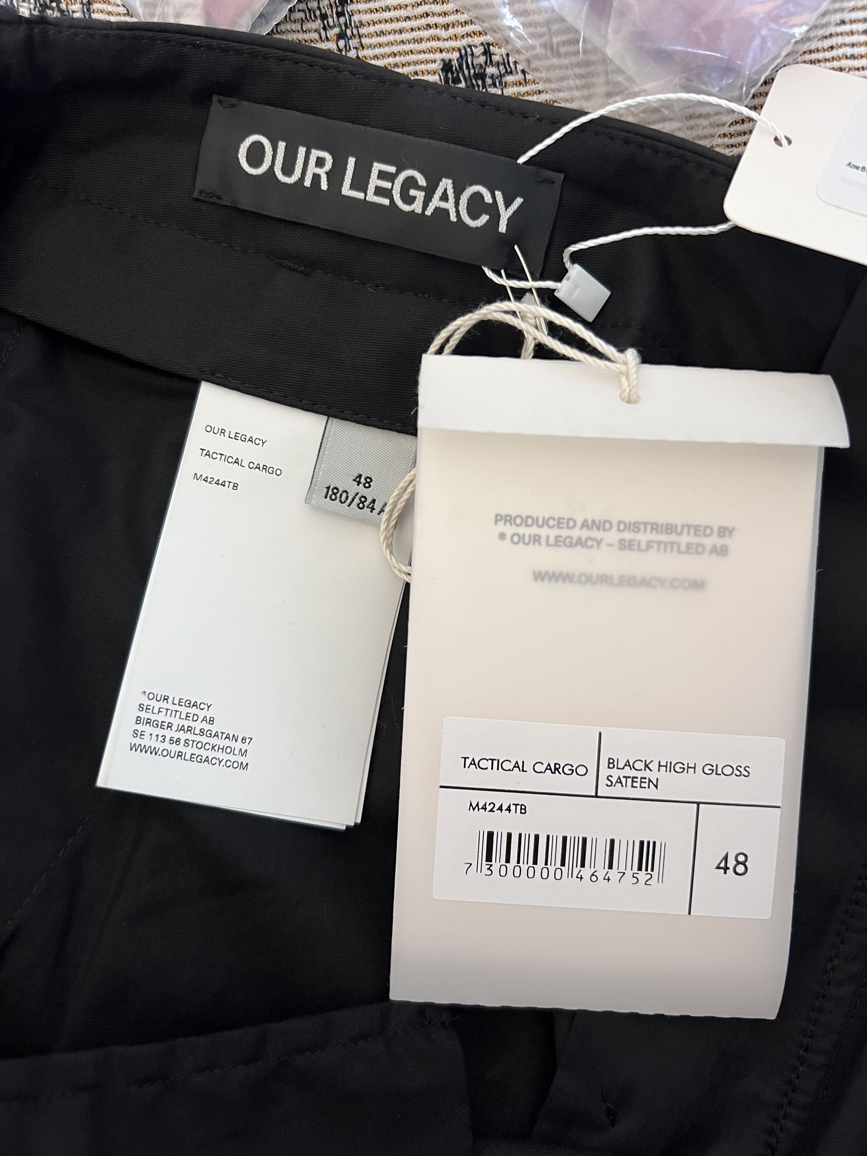 Our Legacy Our Legacy High Gloss Sateen Tactical Cargo Pants in Black Size US 32 / EU 48 - 7 Thumbnail