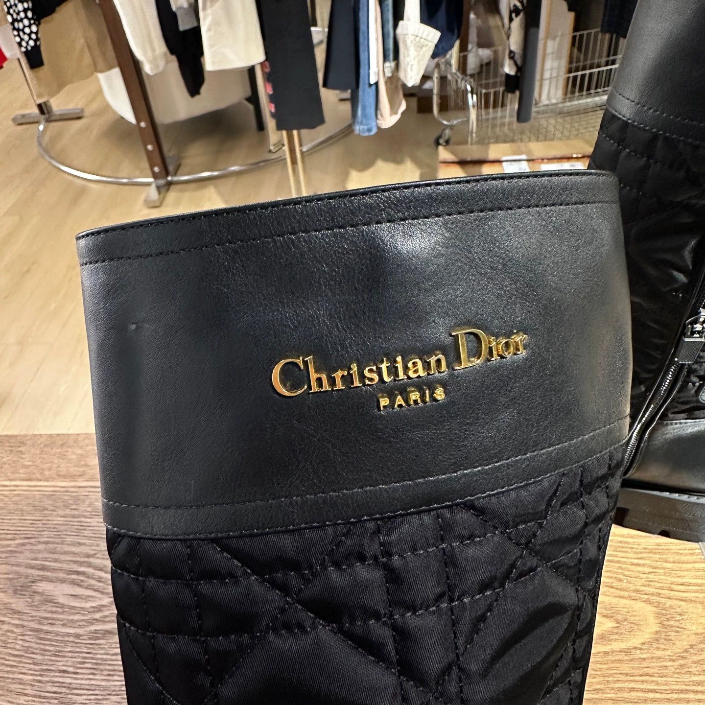 Christian Dior Monsieur Dior feb489 D-town Cannage Logo Knee-high Boots EU37 Size US 6.5 / IT 36.5 - 8 Thumbnail