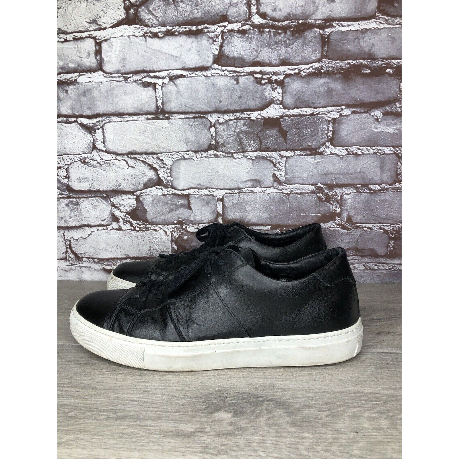 Greats Greats Brooklyn Black Leather Causal Lace Sneakers Shoes Men Size US 9.5 / EU 42-43 - 13 Thumbnail