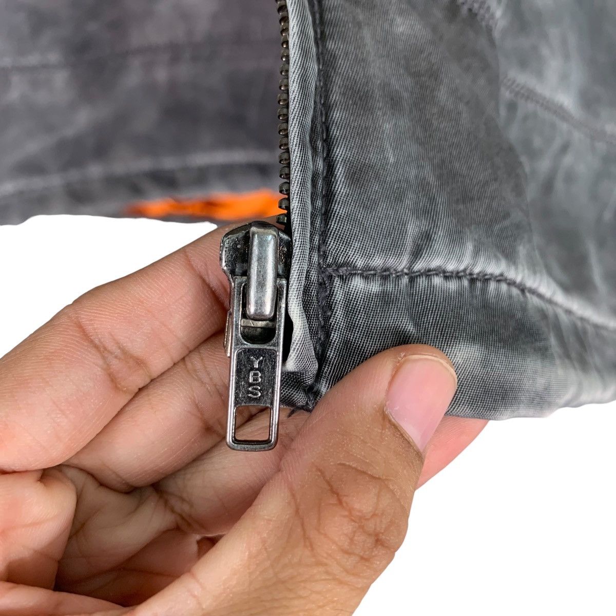 Japanese Brand NTW New Trend World Gray Washed Bomber Jacket #1084-C49 Size US L / EU 52-54 / 3 - 14 Thumbnail