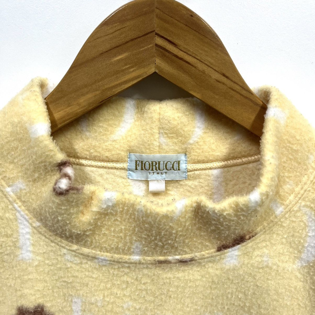Fiorucci × Vintage Vintage 90s Fiorucci Fleece Sweater Mockneck Size L / US 10 / IT 46 - 3 Thumbnail