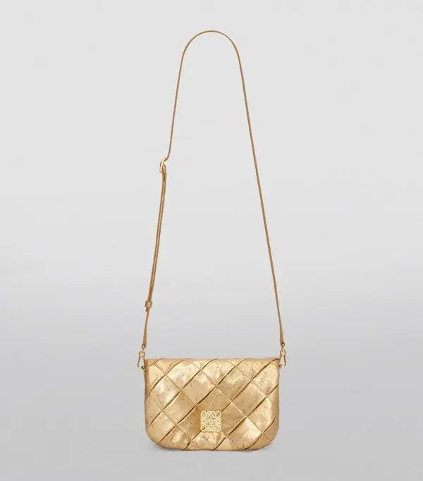 Loewe o1in1g0426 Size: OS/ Goya Mini Puffer Bag in Gold Size ONE SIZE - 2 Thumbnail