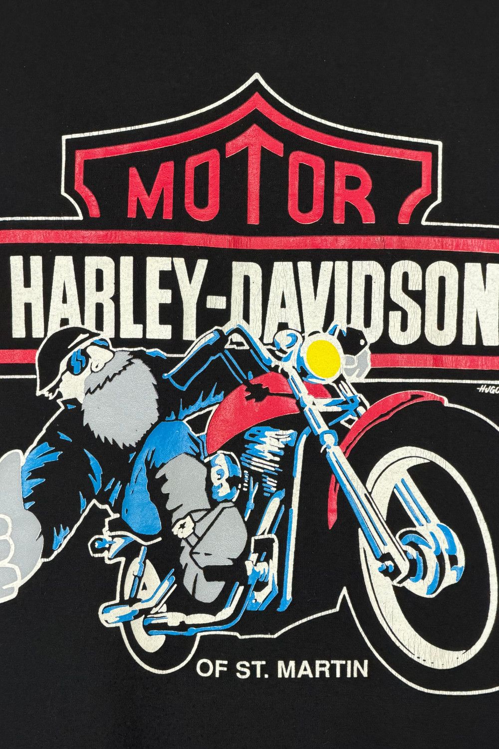 Harley Davidson Late 80s Harley-Davidson St Maarten Biker Tee USA Single Size US M / EU 48-50 / 2 - 5 Thumbnail