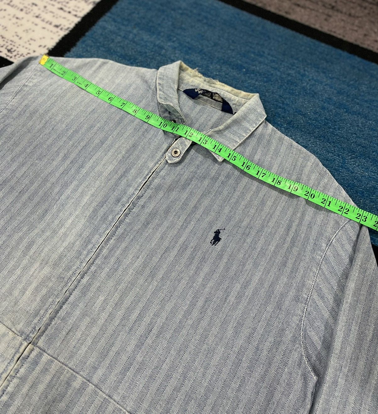 Polo Ralph Lauren Vintage Polo Ralph Lauren Distressed Zipper Jacket Size US L / EU 52-54 / 3 - 17 Thumbnail