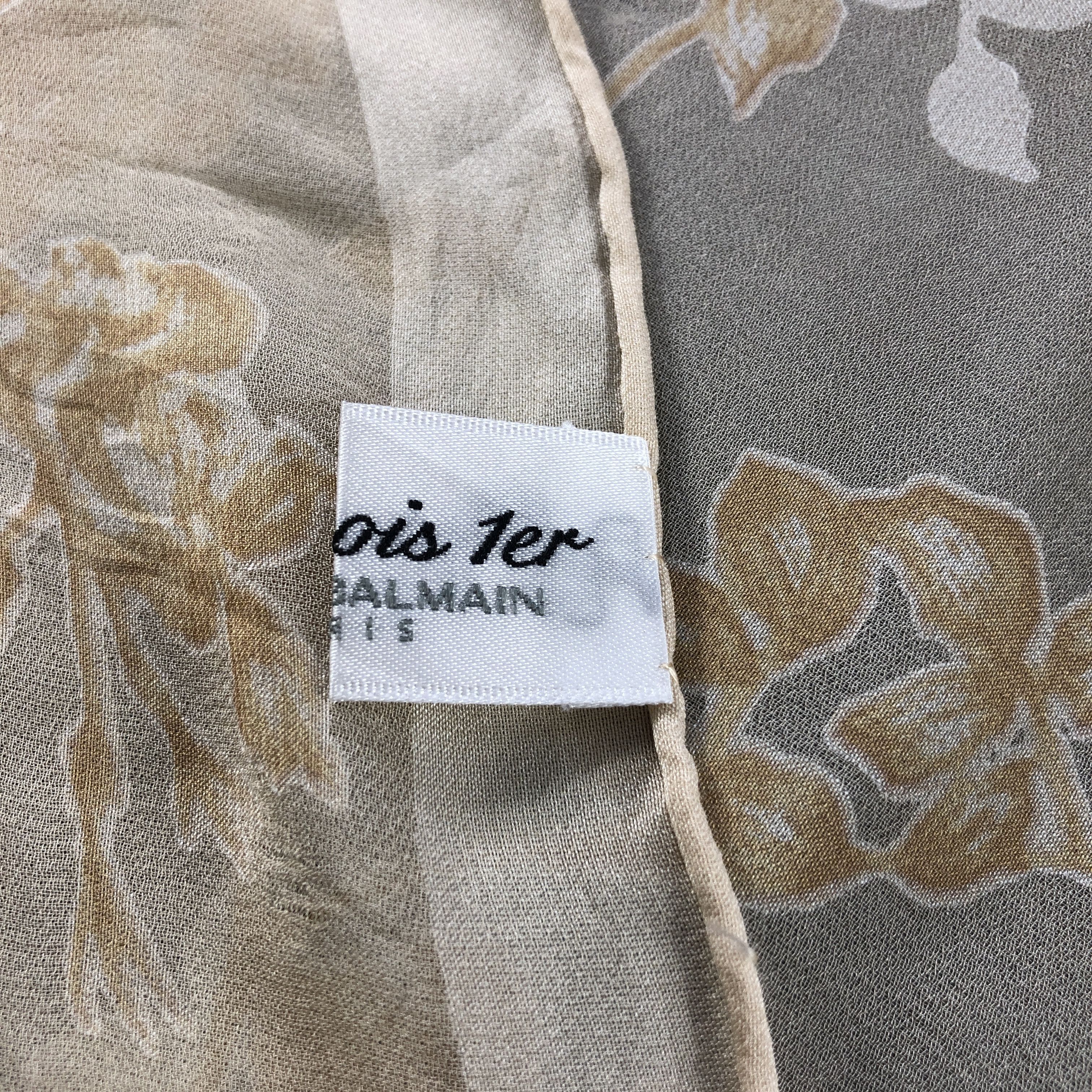 Pierre Balmain Vintage Pierre Balmain Floral Silk Scarf M1269 Size ONE SIZE - 6 Thumbnail