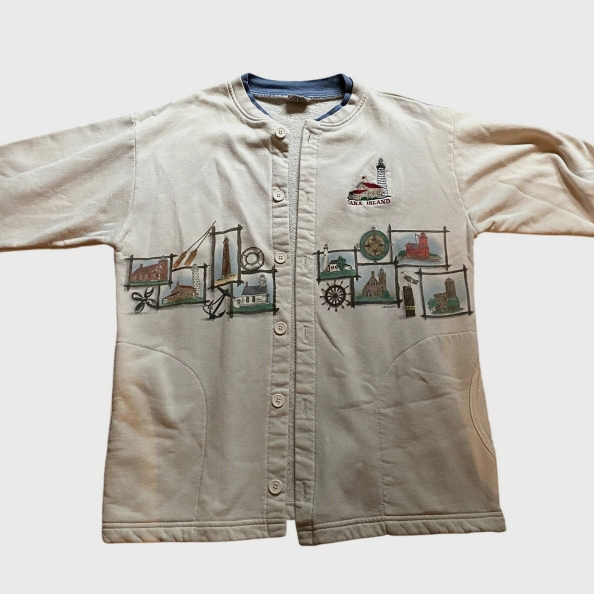 Other Vintage Embroidered Cana Island Cardigan Large Coastal Size L / US 10 / IT 46 - 1 Thumbnail