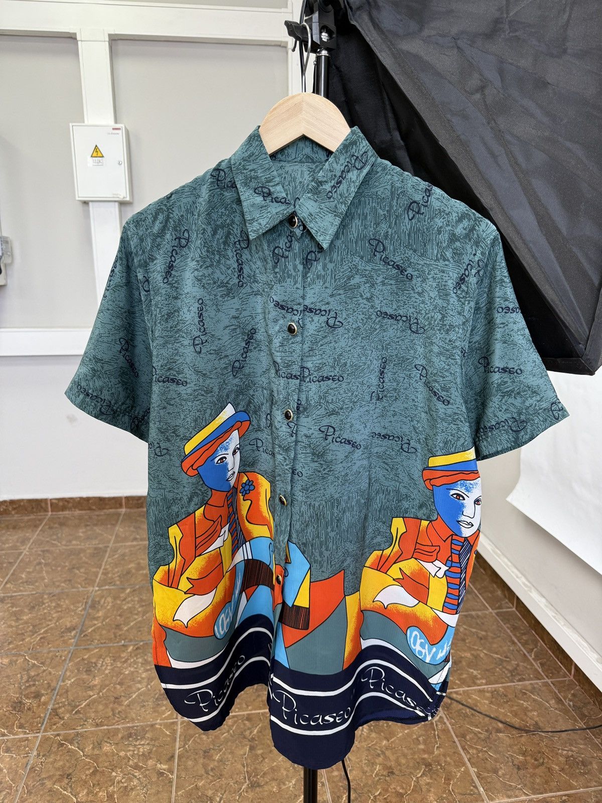 Monet 🇫🇷🇪🇸 Vintage 90s Pablo Picasso Shirt Rare Retro Hype Monet Y2K Size US L / EU 52-54 / 3 - 1 Thumbnail