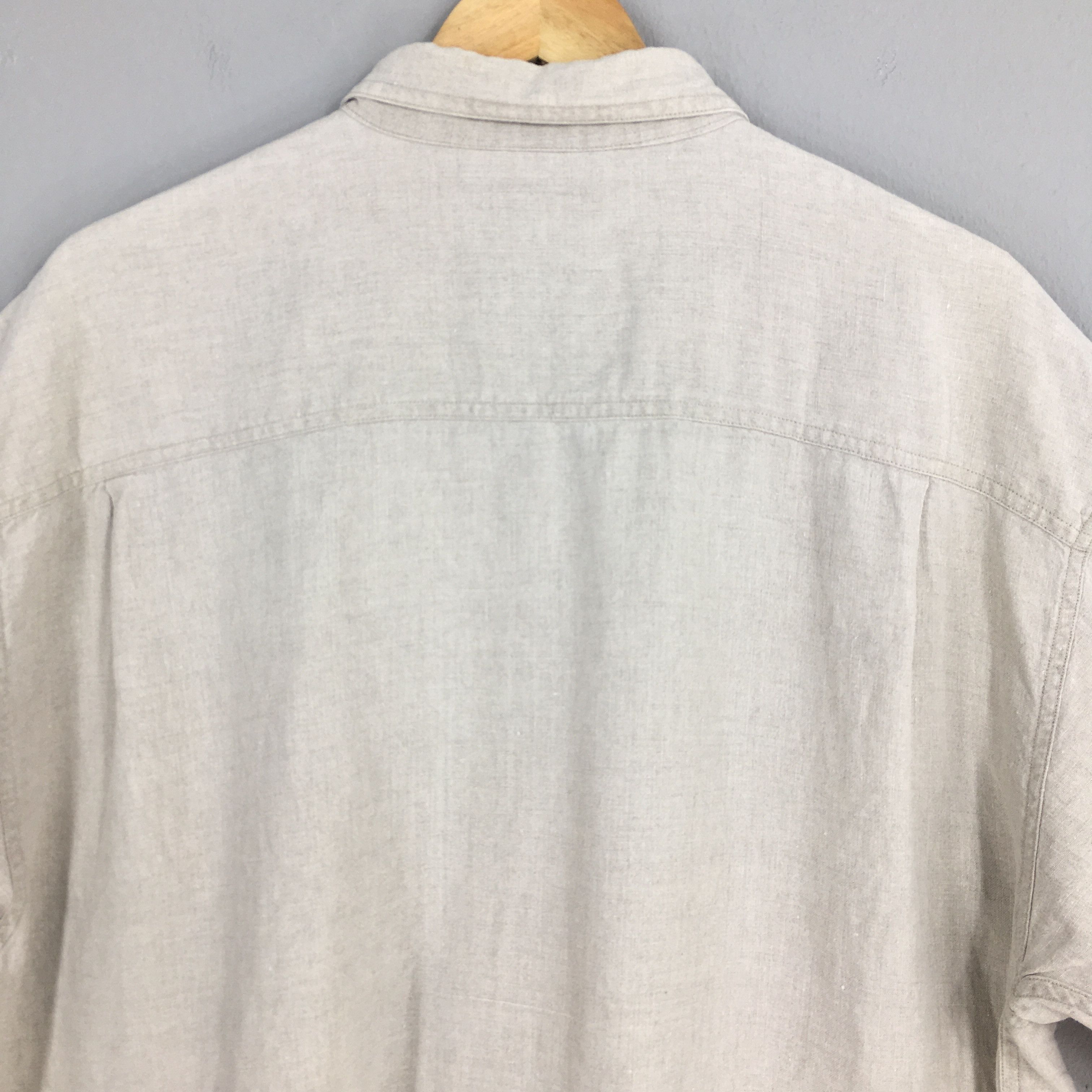L.L. Bean Vintage 90's LL Bean Plain Linen Oxfords Button Shirt Large Size US L / EU 52-54 / 3 - 8 Thumbnail