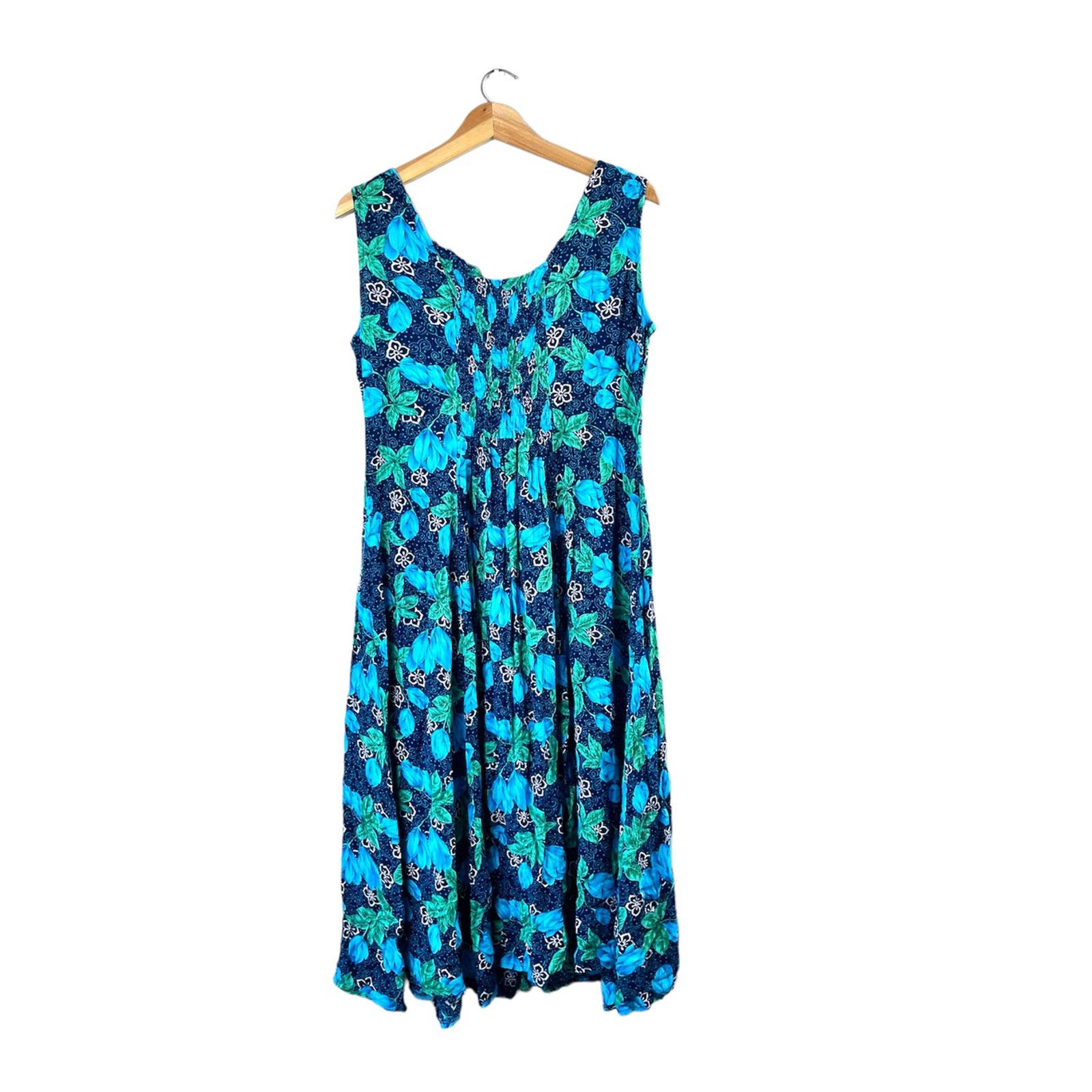 Vintage Vintage Women's Blue Floral Betsy Lauren L Size L / US 10 / IT 46 - 2 Thumbnail