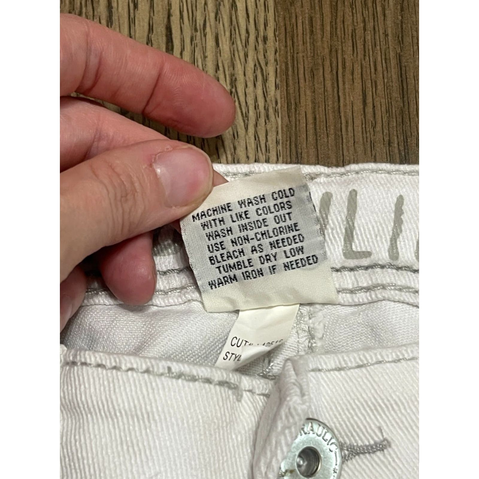 Vintage HYDRAULIC Jeans, Women's Junior Size 7/8 Cropped White NWT Size 28" / US 6 / IT 42 - 6 Thumbnail