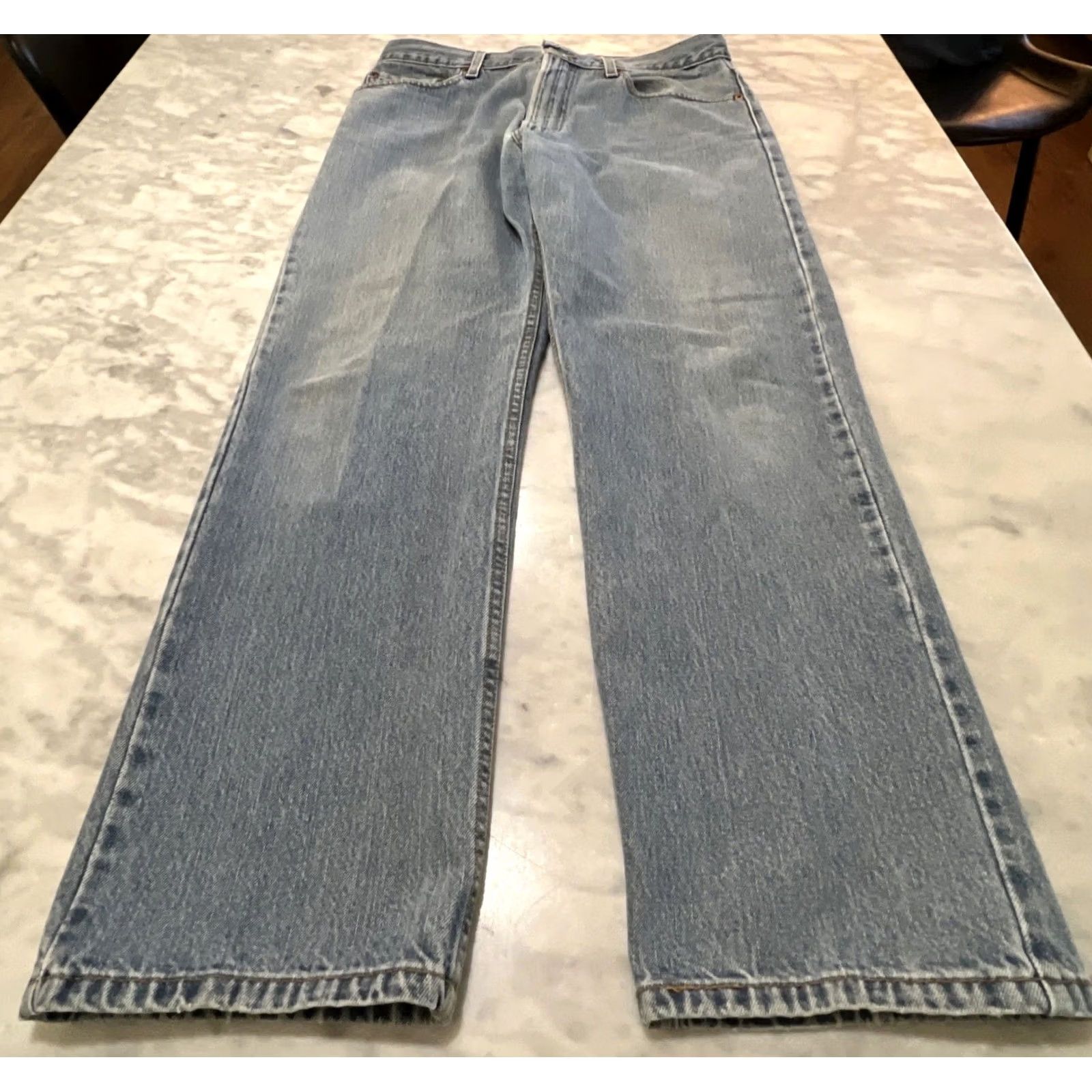 Levi's Levi's 505 Jeans Men’s 36x32 Regular Fit Light Blue Cotton Denim USA 90s 5-Pocket N/A Regular Mens Size US 36 / EU 52 - 3 Thumbnail
