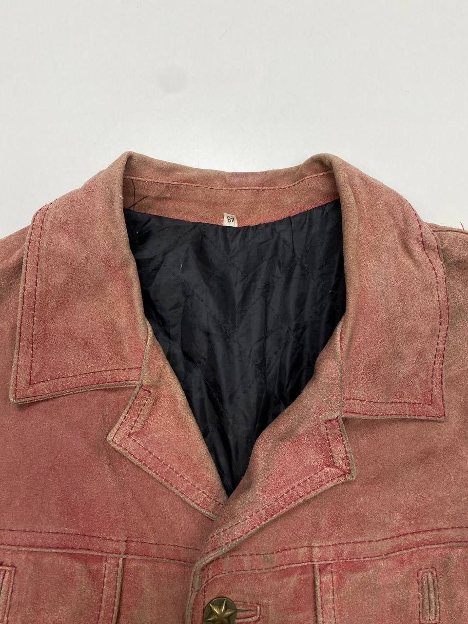 Vera Pelle Vintage Brick Red Suede Jacket 48 (M/L) Italy 90s Size US M / EU 48-50 / 2 - 2 Thumbnail