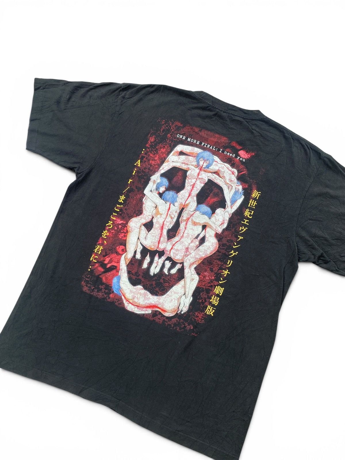 Japanese Brand Neon Genesis Evangelion Graphic T-shirt Black 2XL Anime Tee Size US XXL / EU 58 / 5 - 13 Thumbnail