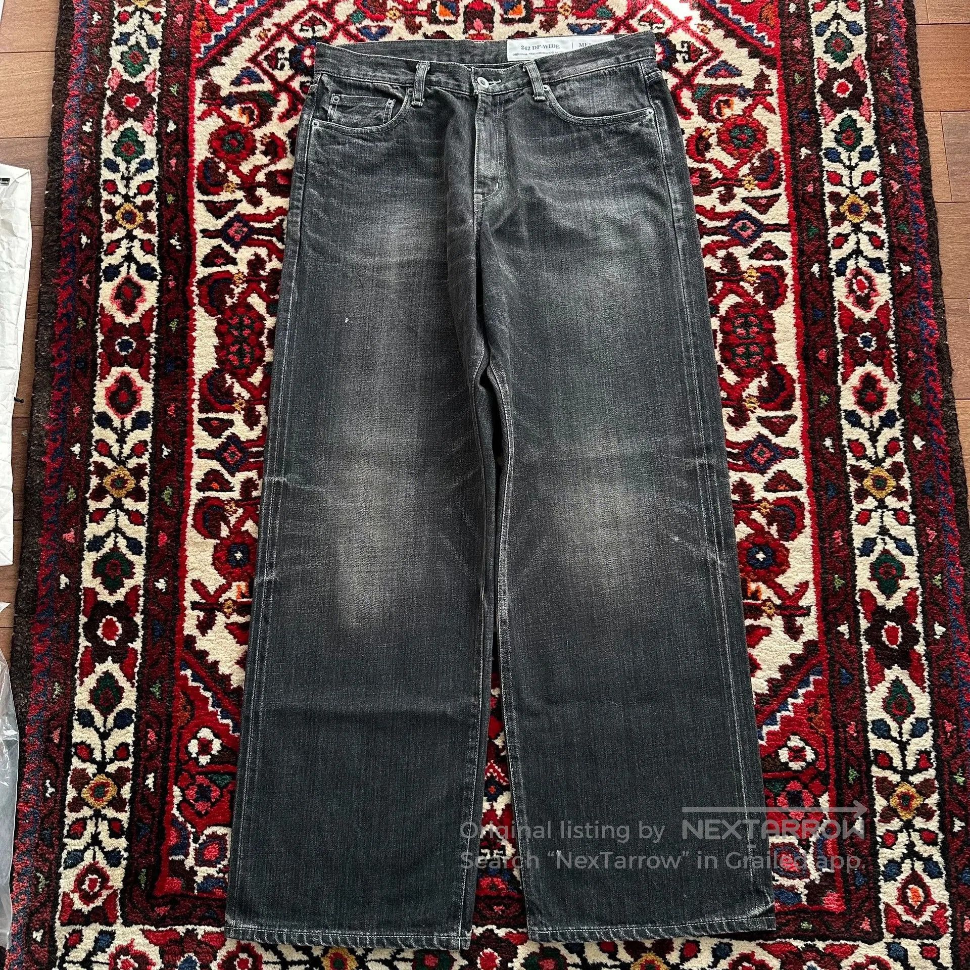 Neighborhood Neighborhood 24AW Washed Wide Jeans Black. Size US 28 / EU 44 - 1 Thumbnail