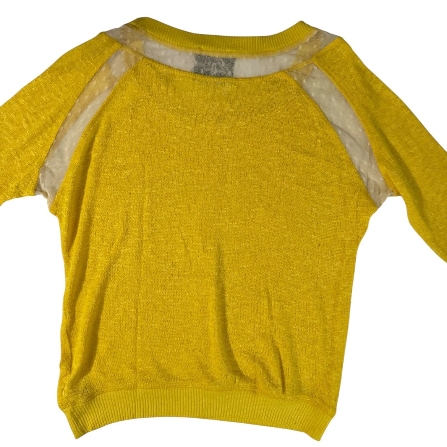 Other Harlowe & Graham Yellow Lace Accent Retro Sweater Medium Size M / US 6-8 / IT 42-44 - 5 Thumbnail