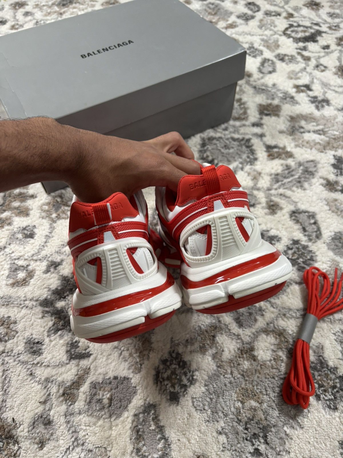 Balenciaga Balenciage Tracks Red Size US 8 / EU 41 - 4 Thumbnail