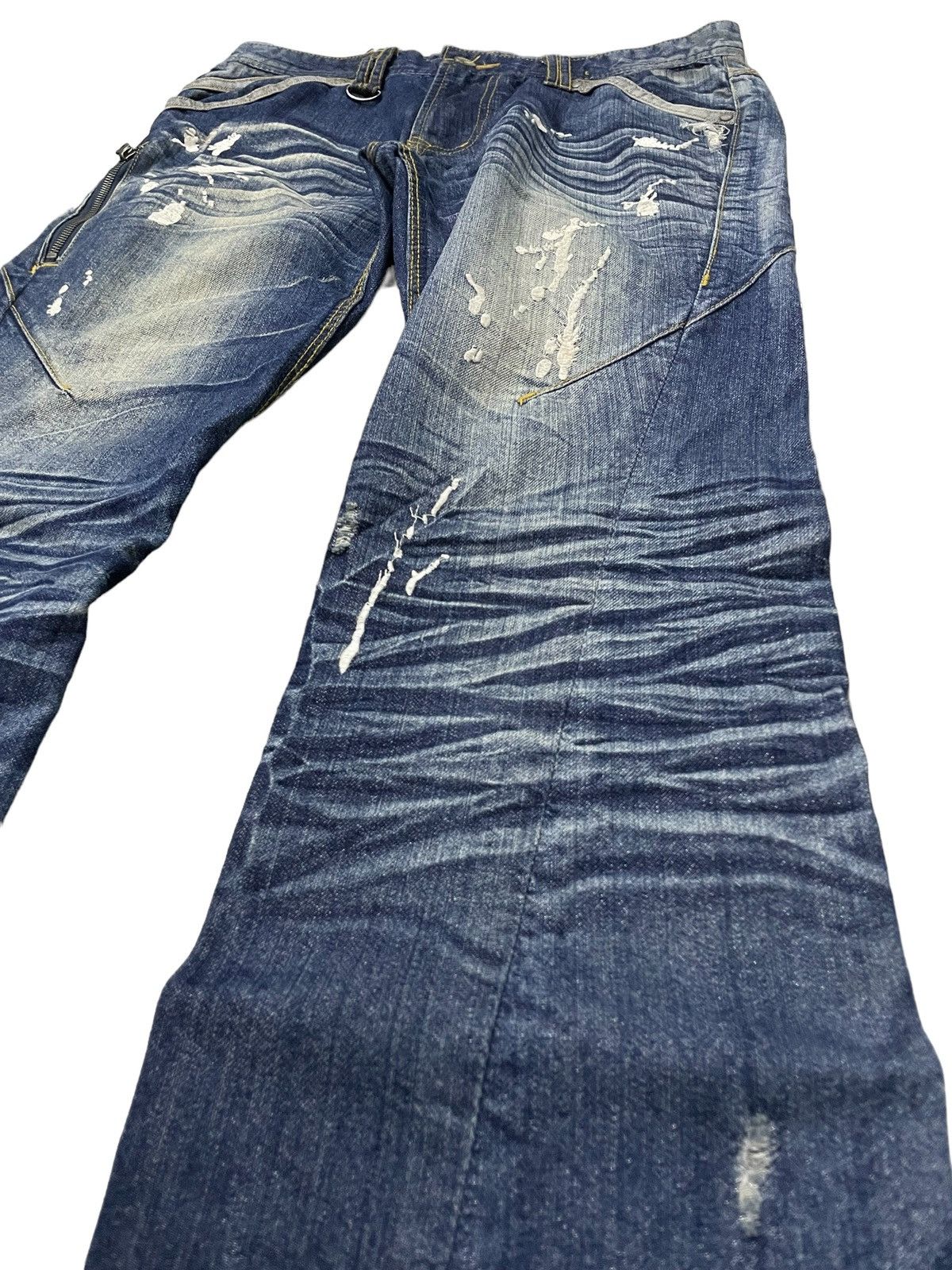 HIDEAWAYS × Hysteric Glamour Hideaway Nicole Muddy Wash Heavy Whiskers Flared Jeans Size US 30 / EU 46 - 9 Thumbnail