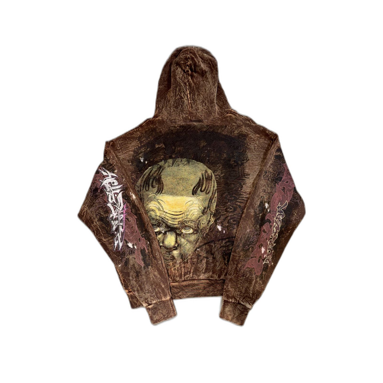 HELLSTAR Hellstar Hoodie Brown Graffiti Size US M / EU 48-50 / 2 - 2 Thumbnail