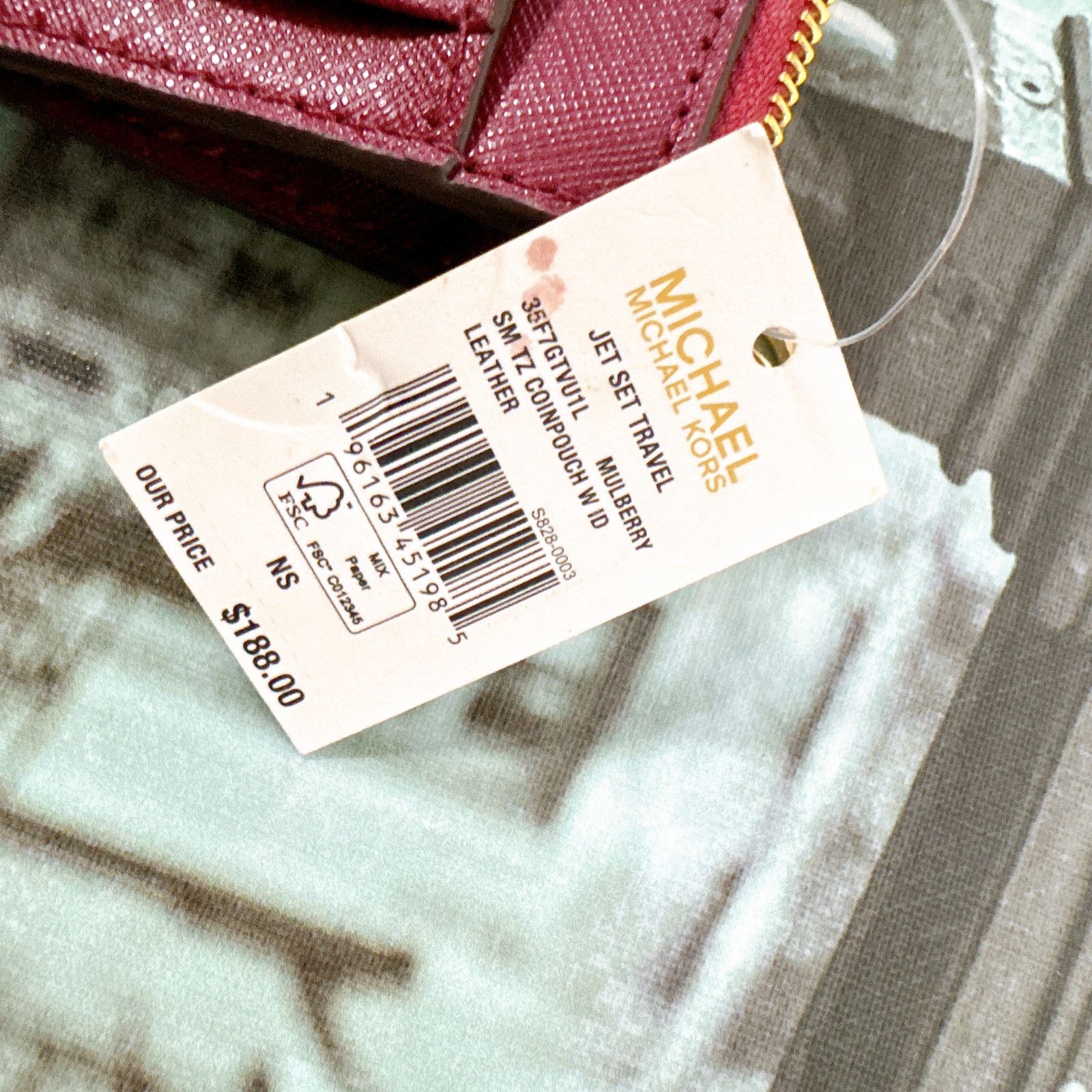 Michael Kors Michael Kors 35F7GTVU1L Jet Set Travel Saffiano Leather Coin Size ONE SIZE - 6 Thumbnail