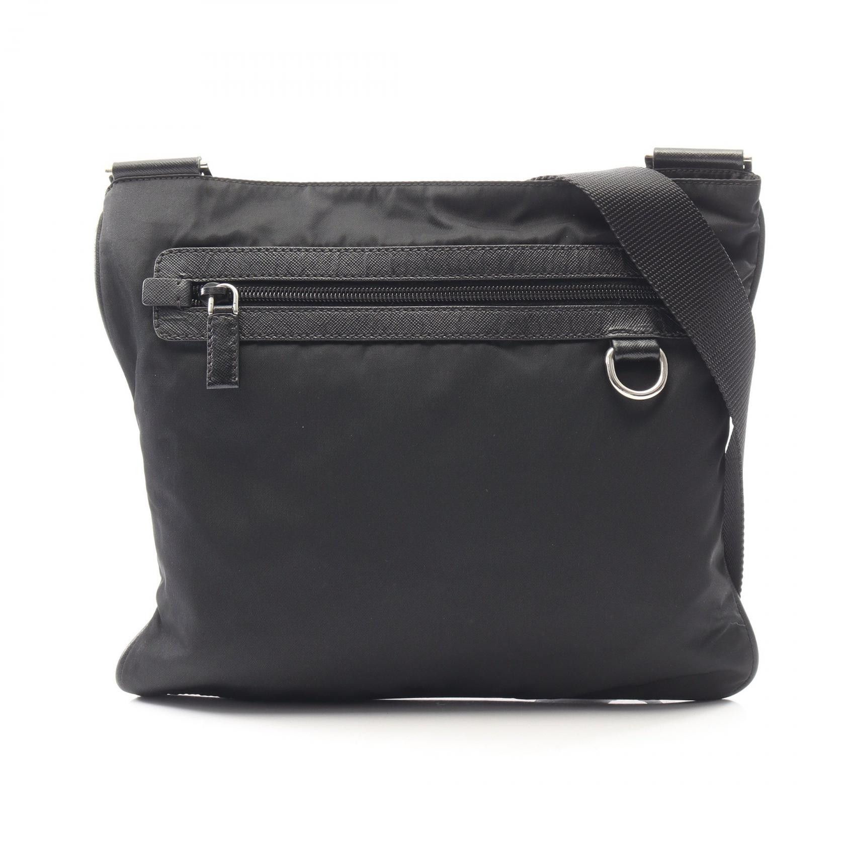 Prada Prada Prada Triangle Logo Nylon Saffiano Leather Shoulder Bag Textile Shoulder Bag DUTY FREE for USA Size ONE SIZE - 1 Thumbnail