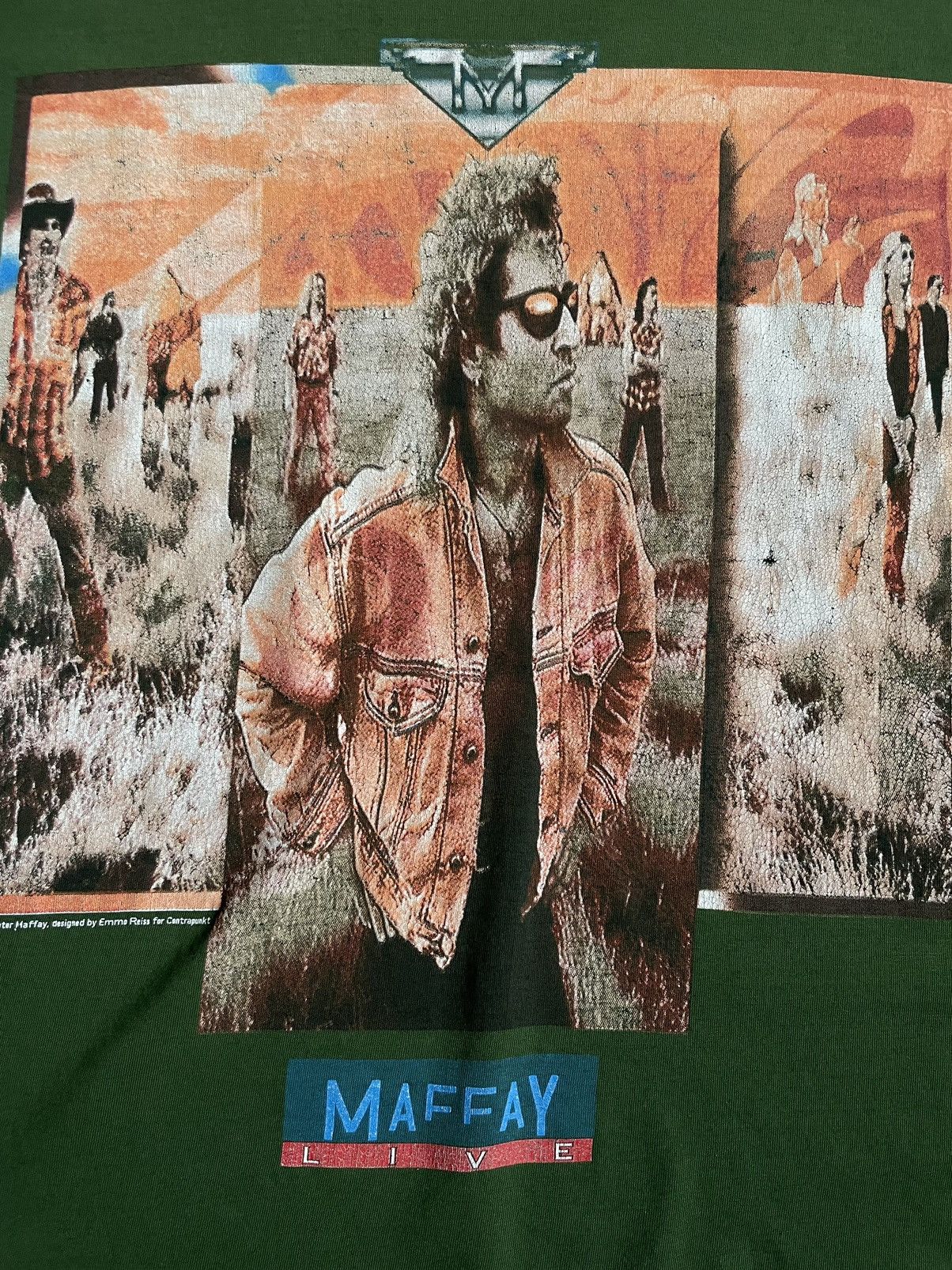 Vintage Vintage 1996 Peter Maffay Hallen Tournee T-Shirt Rock RARE Size US L / EU 52-54 / 3 - 5 Thumbnail