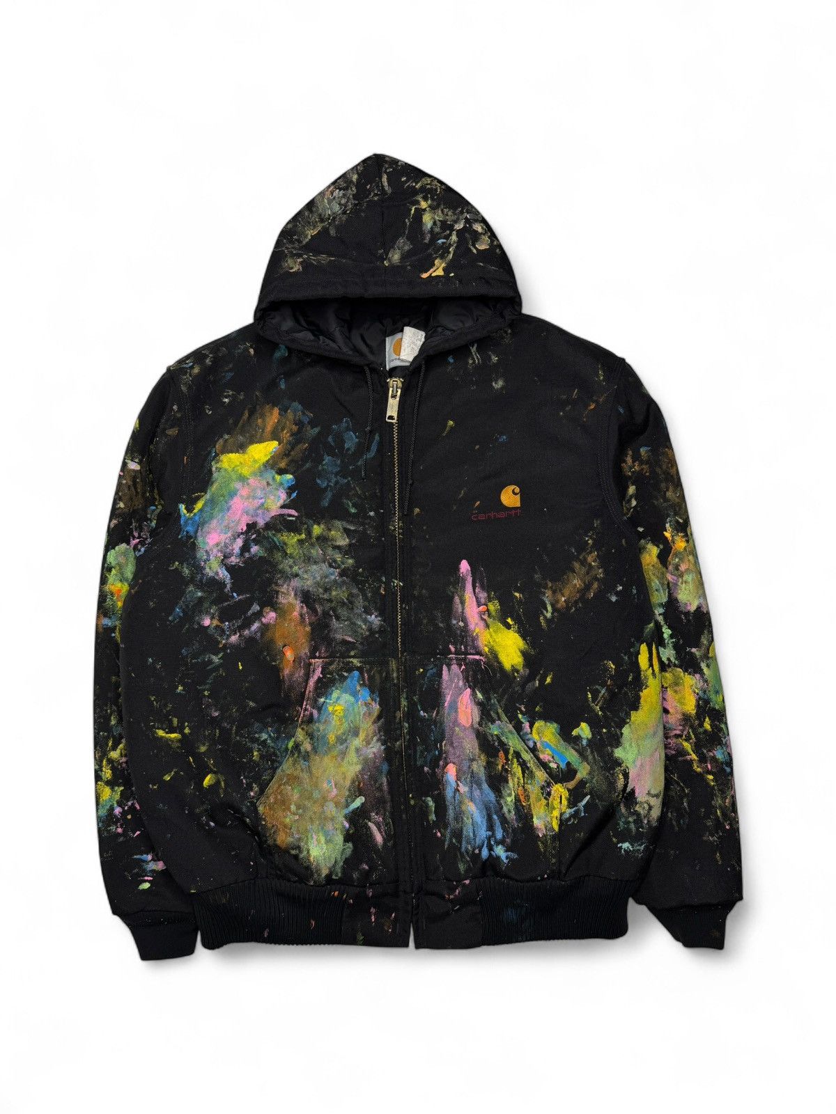 Carhartt Vintage Black JQC05 Carhartt Paint Splatter Jacket Size US XL / EU 56 / 4 - 1 Thumbnail