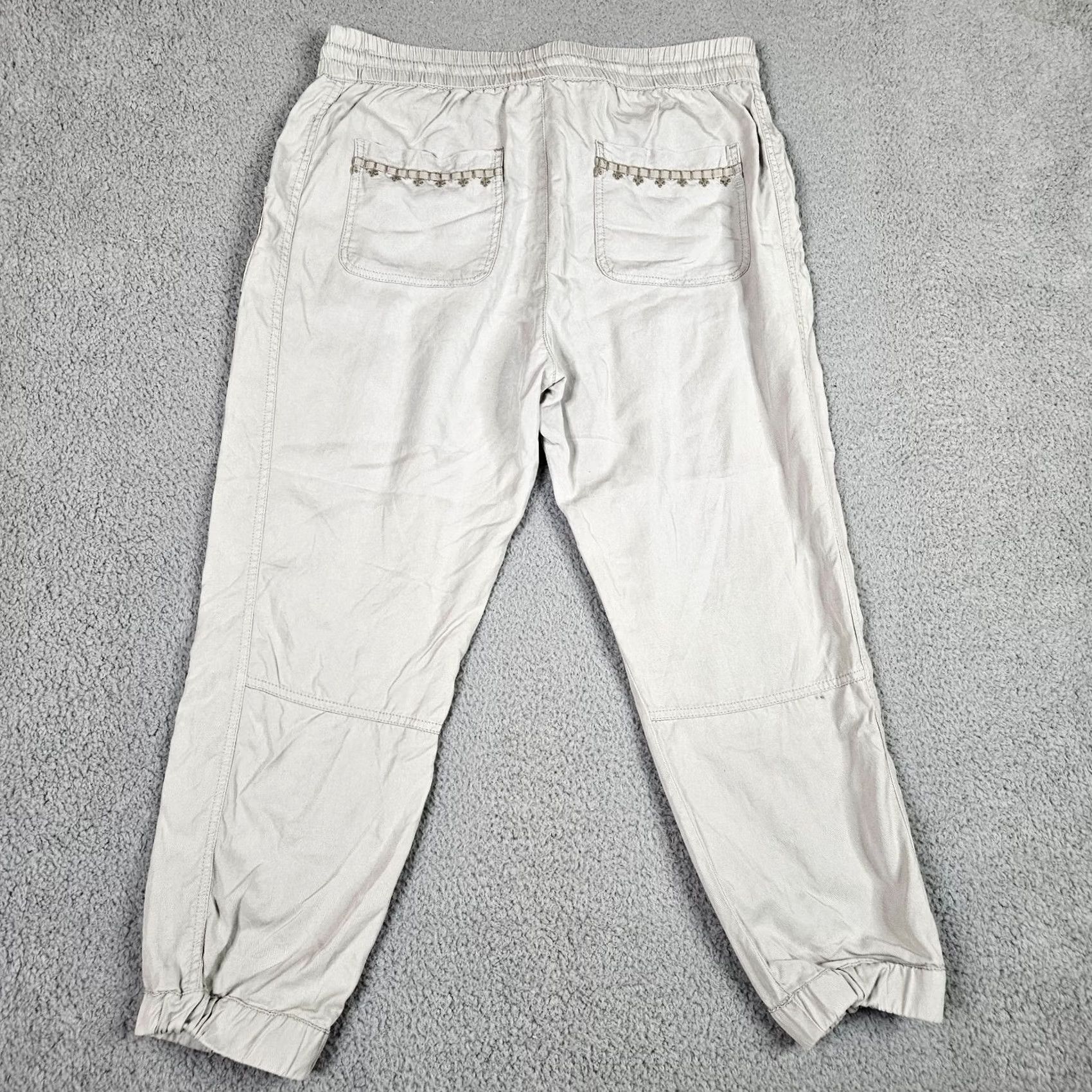 Vintage Hei Hei Women's Pants Jogger Tapered Pockets Studded Light Gray L Regular Inseam 24.5 in Size L Gray Mens Womens Girls Boys Size 36" / US 14 / IT 50 - 2 Thumbnail