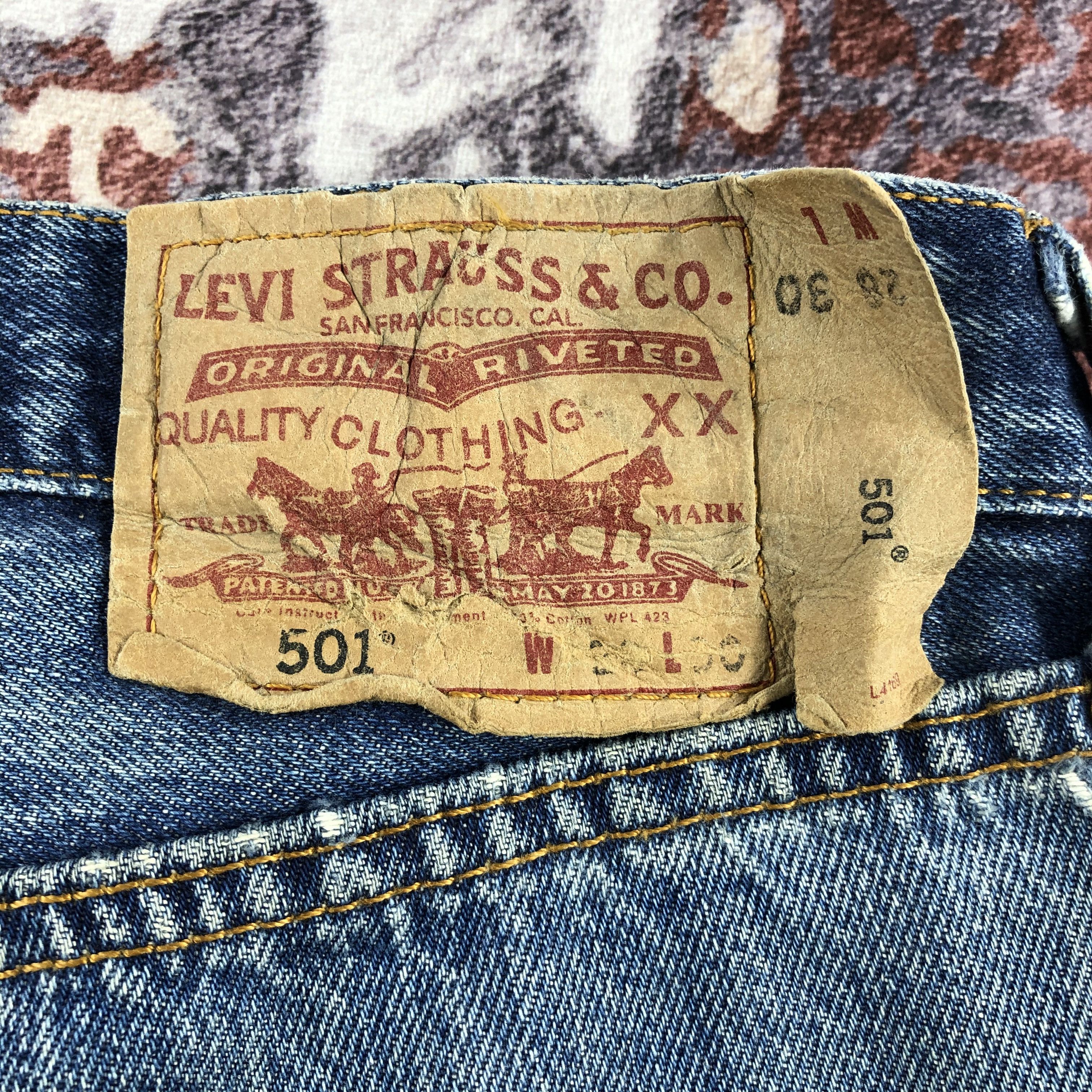 Levi's Vintage Blue Wash Levis 501 Jeans-JM2364 Size US 30 / EU 46 - 6 Thumbnail