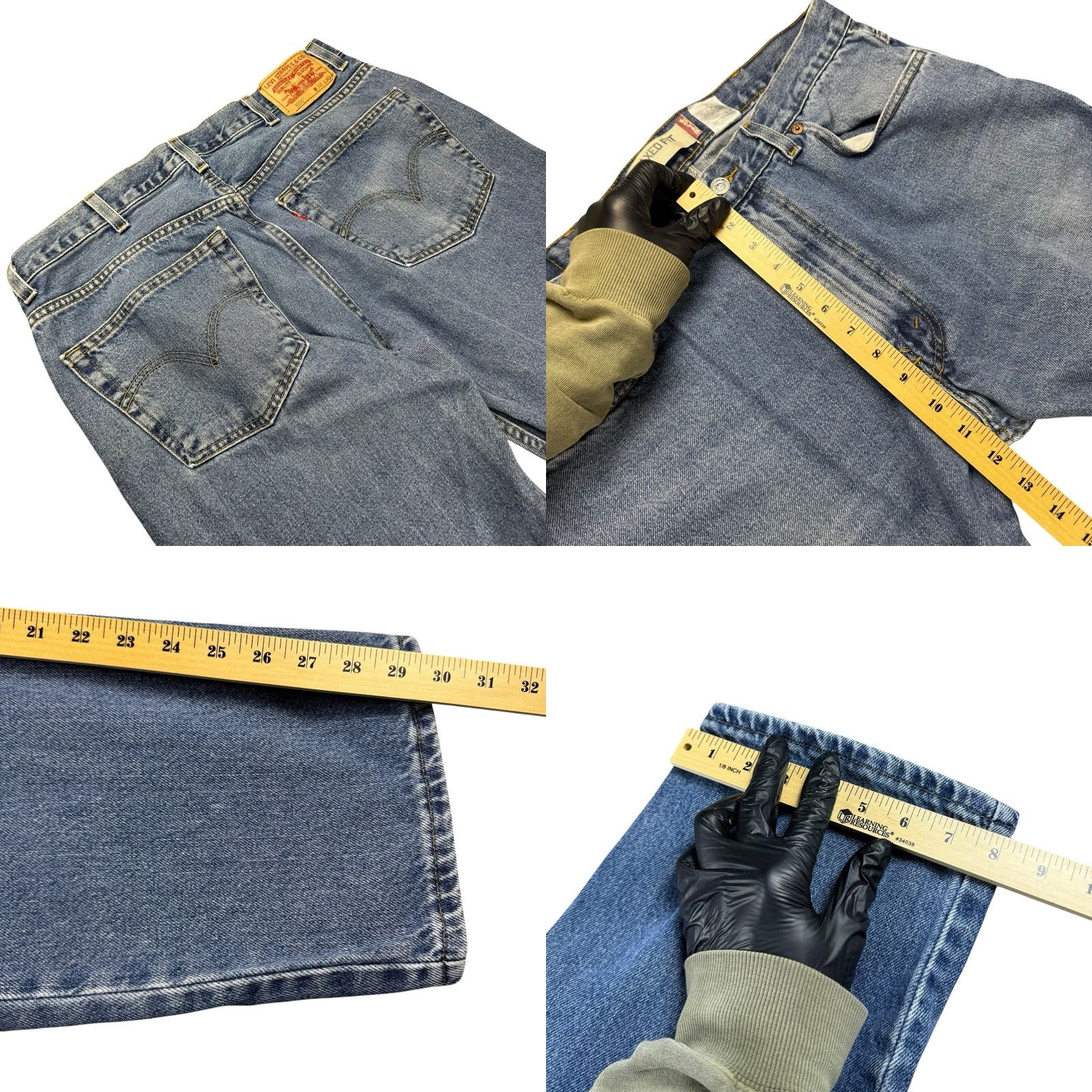 Levi's VINTAGE Levi's 550 Jeans Men Regular 38x30 Blue Midrise Denim Relaxed 90s Grunge Y2K Red Tab Skate Straight Size US 38 / EU 54 - 8 Thumbnail