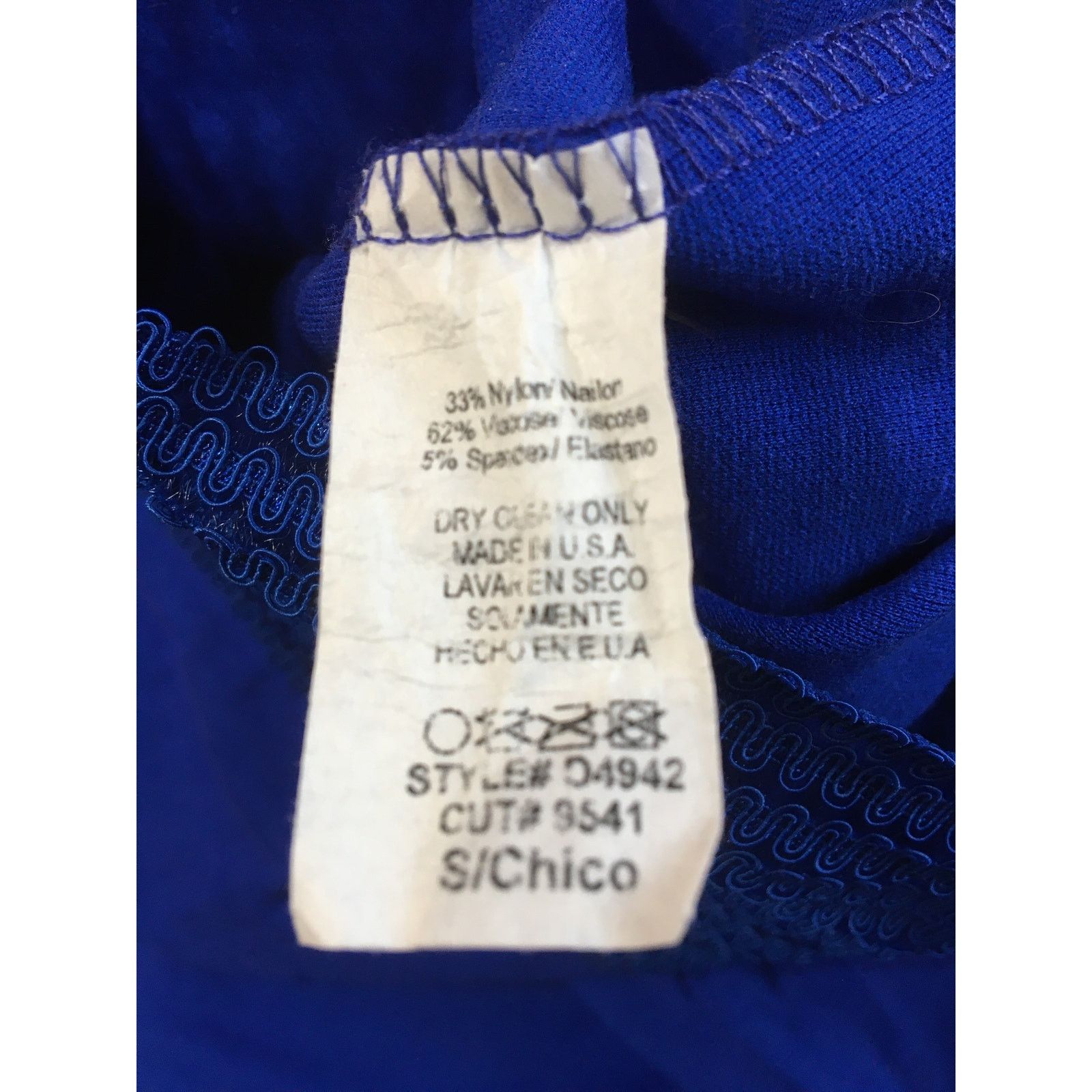 Other Cefiam Small Royal Blue Bodycon Stretch Lace Hem Dress Size S / US 4 / IT 40 - 5 Thumbnail