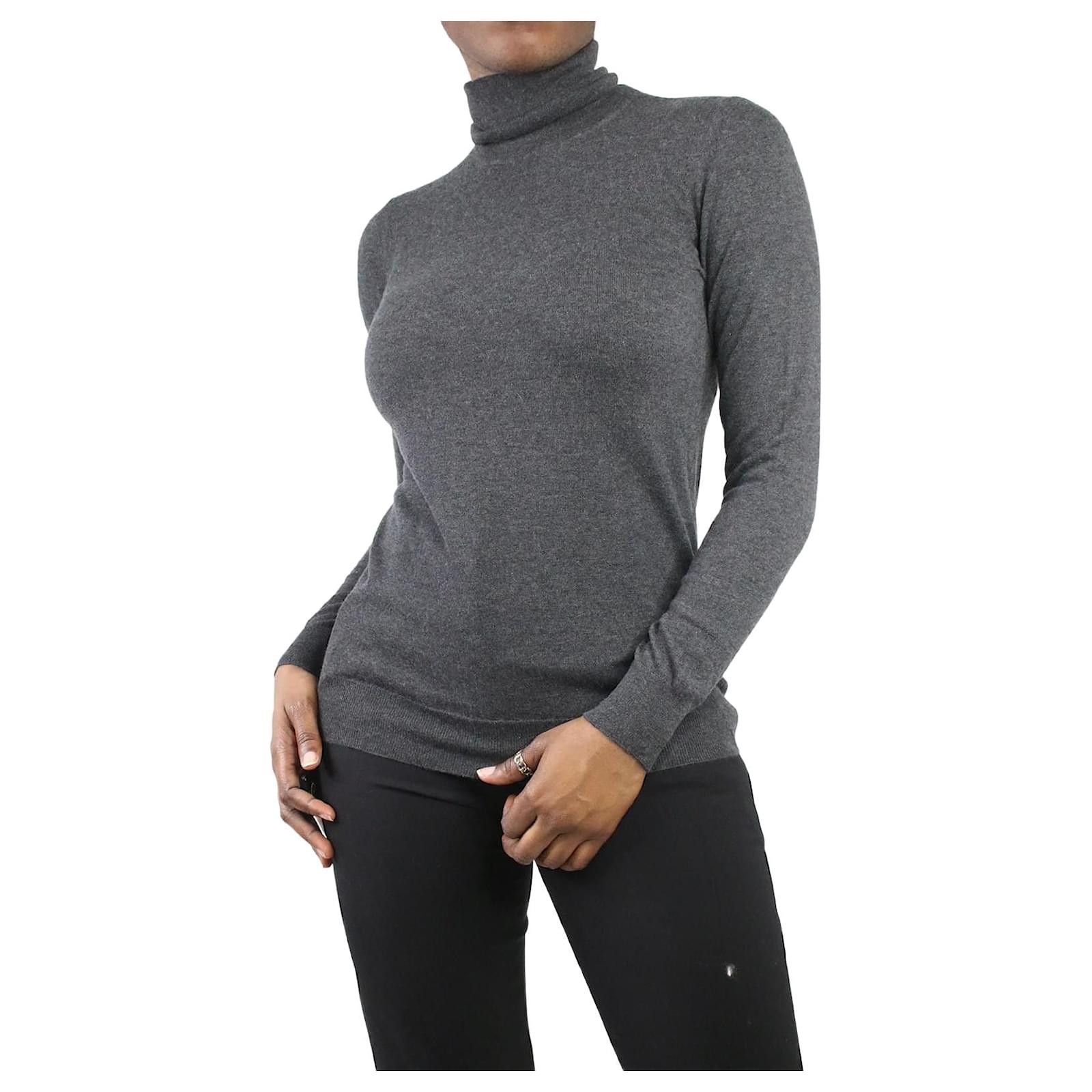 Loro Piana o1w1db10724 Turtleneck Cashmere Sweater in Grey Size XXL / US 16-18 / IT 52-54 - 2 Thumbnail