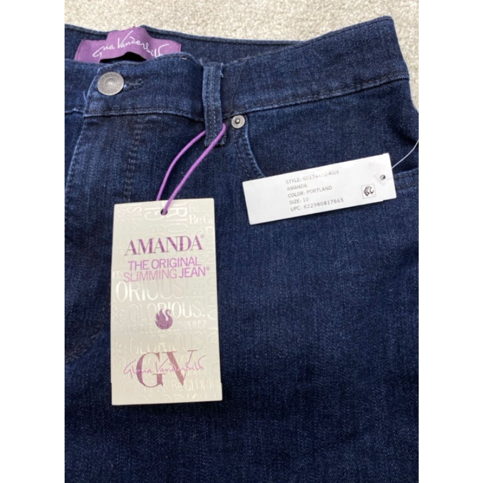 Gloria Vanderbilt VINTAGE Gloria Vanderbilt Amanda Jeans Womens 10 Denim Blue Stretch NWT 30x31 5085 Size 32" / US 10 / IT 46 - 2 Thumbnail
