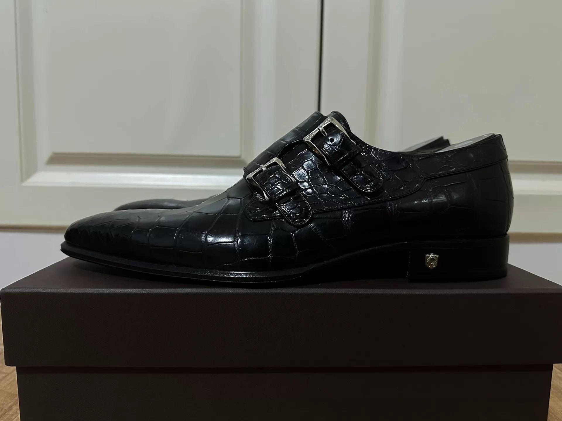 Other Tardini Crocodile Leather Monk Strap UK8 (42-42.5) Size US 9 / EU 42 - 1 Thumbnail