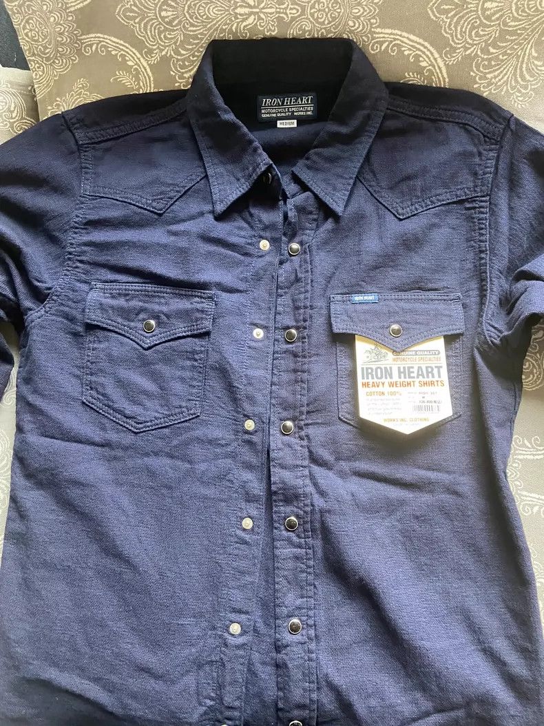 Iron Heart Iron Heart IHSH-357 linen and cotton long sleeved shirt Size US M / EU 48-50 / 2 - 1 Thumbnail