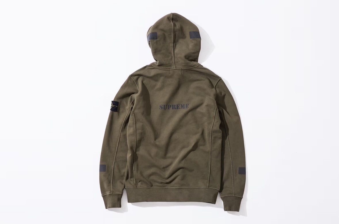 Stone Island × Supreme Supreme x Stone Island Hoodie Olive Size US M / EU 48-50 / 2 - 2 Thumbnail