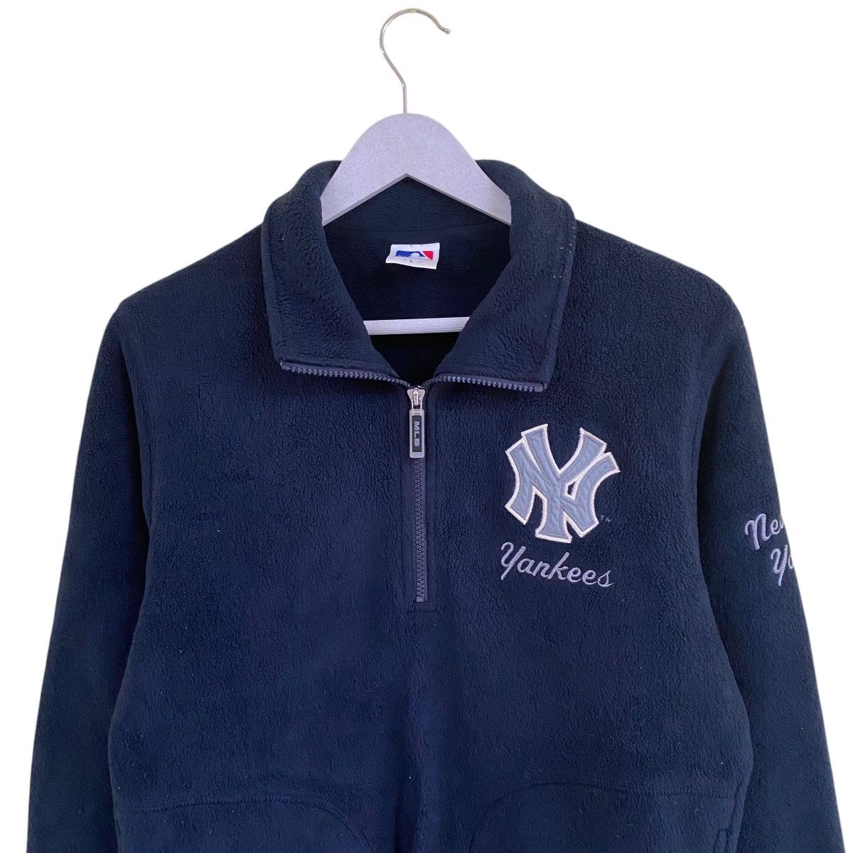 MLB × New York Yankees 💥MLB NY YANKEES FLEECE BIG LOGO HALFZIP SWEATER Size US L / EU 52-54 / 3 - 4 Thumbnail